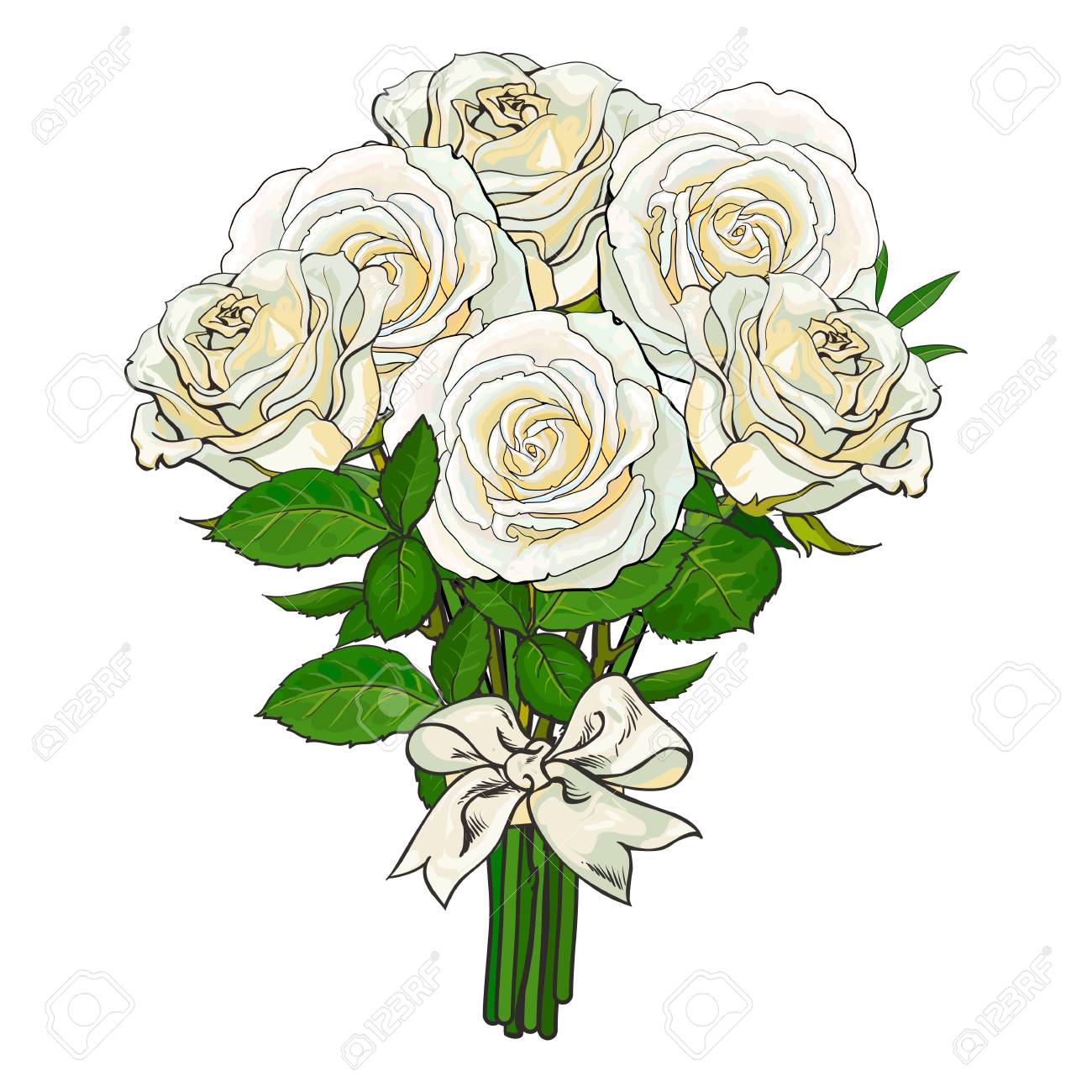 大きな束 シルクリボンで結ばれた白いバラの花束 スケッチスタイル 白い背景に隔離された手描きベクトルイラスト リボンで結ばれた白いバラの手描きの束 の イラスト素材 ベクタ Image 大きな束 シルクリボンで結ばれた白いバラの花束 スケッチスタイル 白い背景に隔離された手描きベクトルイラスト リボンで結ばれた白いバラの手描きの束 の イラスト素材 ベクタ Image