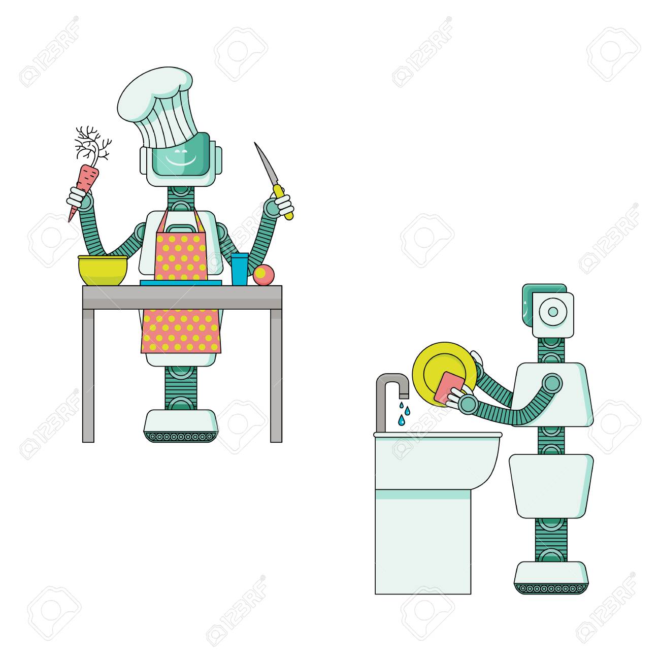 robot doing housework