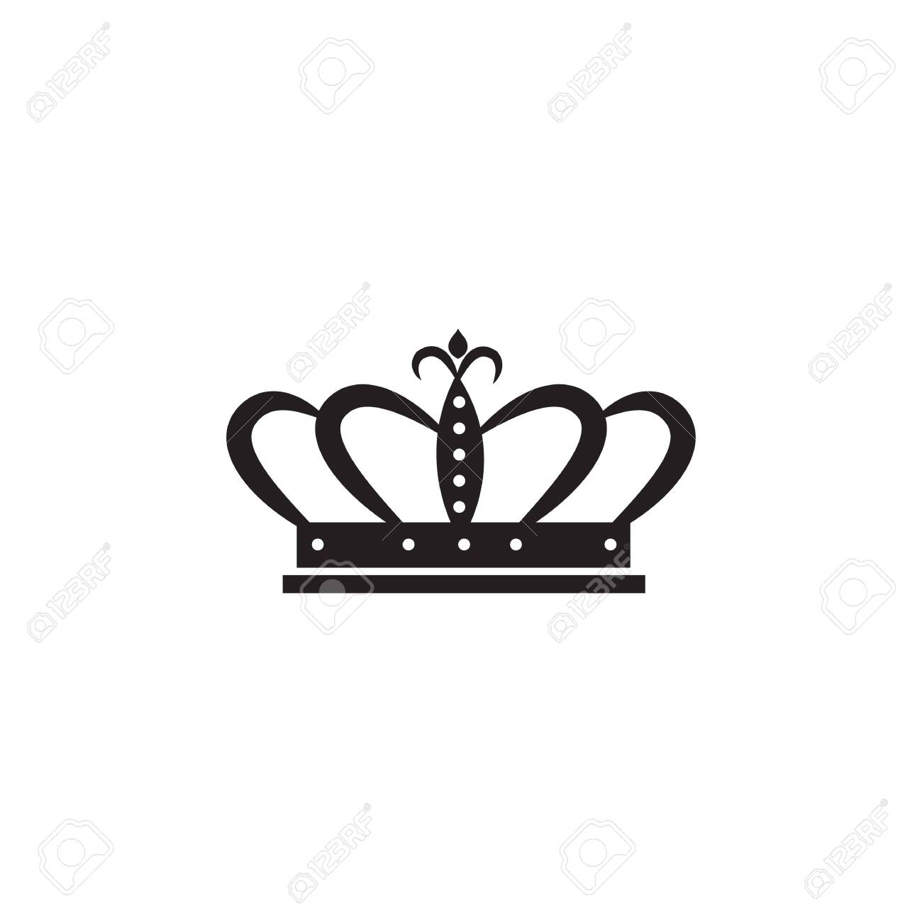 Black Traditional Crown For King Or Queen. Silhouette Of A Royal Icon Or  Sign. Isolated Flat Crown Vector Illustration. Royalty Free SVG, Cliparts,  Vectors, and Stock Illustration. Image 130222078., image size:1300x1300