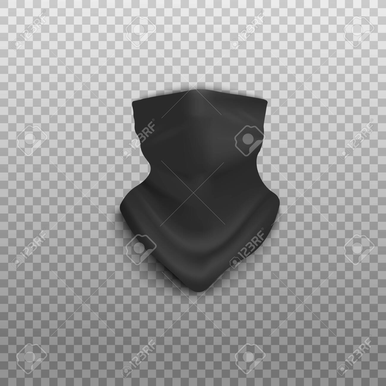 Download Black Bandana Mockup Isolated On Transparent Background Realistic Royalty Free Cliparts Vectors And Stock Illustration Image 153422387