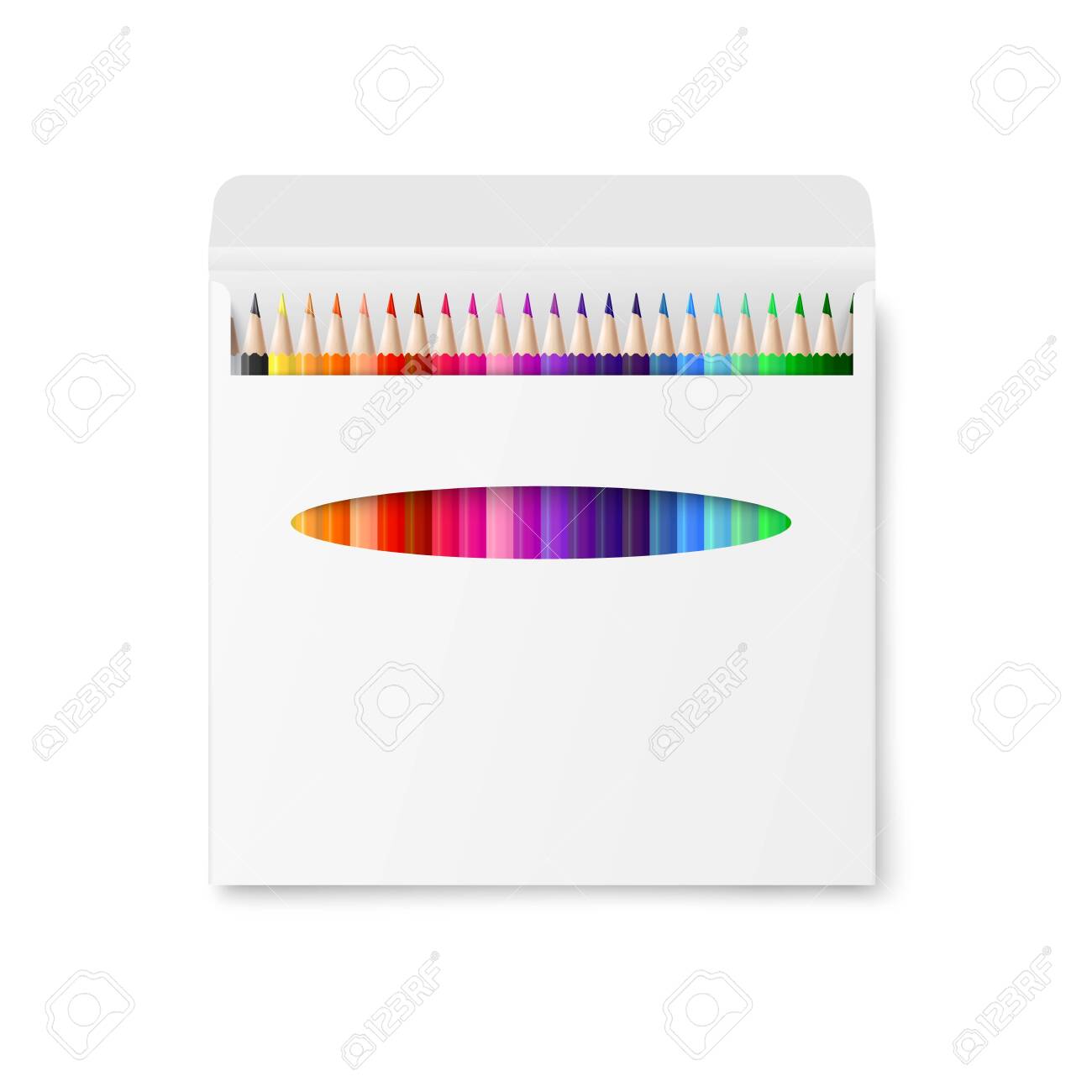 Download Colored Pencil Box Set Realistic Blank White Mockup With Colorful Royalty Free Cliparts Vectors And Stock Illustration Image 154399453 Yellowimages Mockups
