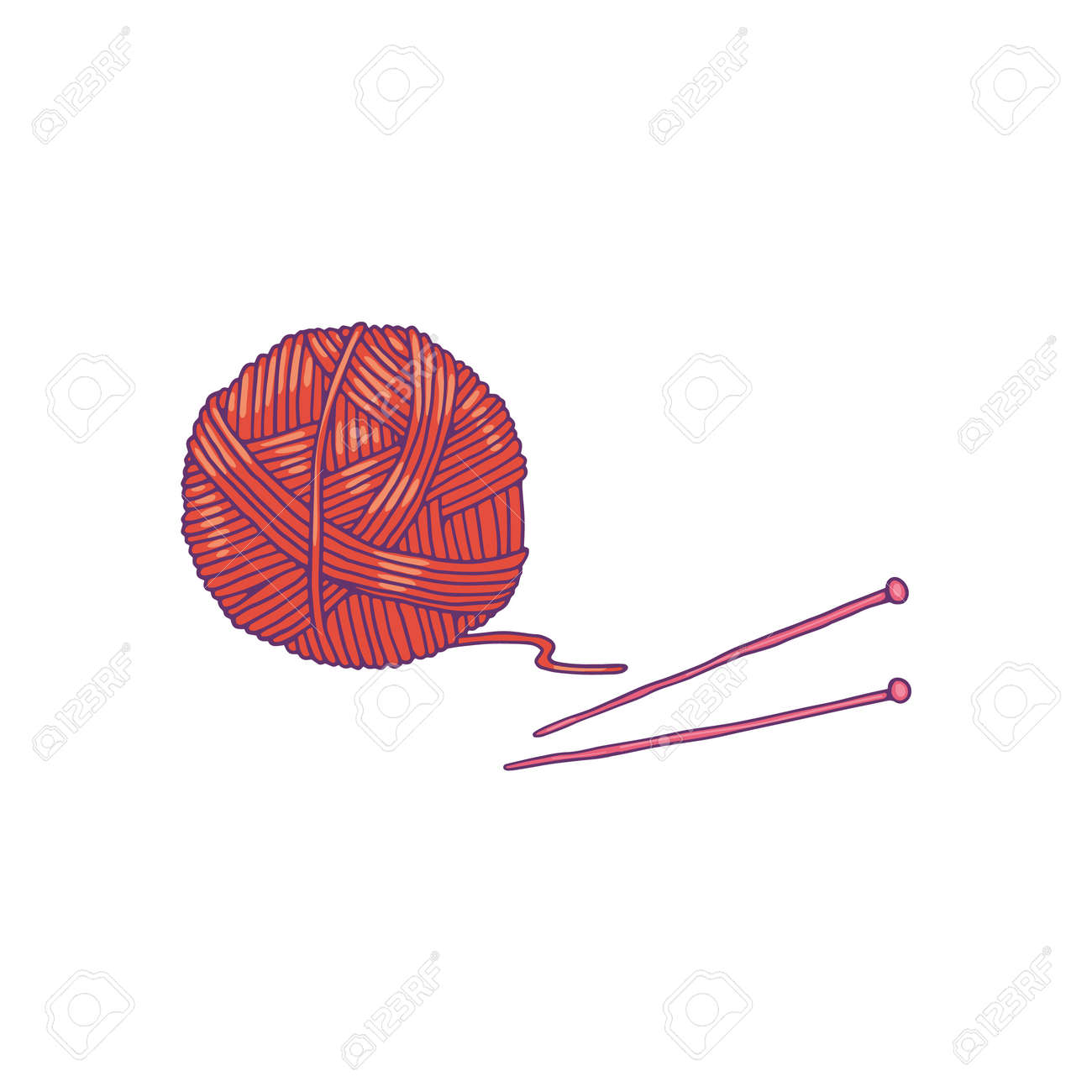 Ball Of Yarn For Knitting And Needles In Sketch Cartoon Style Vector Illustration Isolated On White Background. Sign Or Symbol Of Knitting Hobby And Handcrafting. Royalty Free SVG, Cliparts, Vectors, And Stock Ball Of Yarn For Knitting And Needles In Sketch Cartoon Style Vector Illustration Isolated On White Background. Sign Or Symbol Of Knitting Hobby And Handcrafting. Royalty Free SVG, Cliparts, Vectors, And Stock
