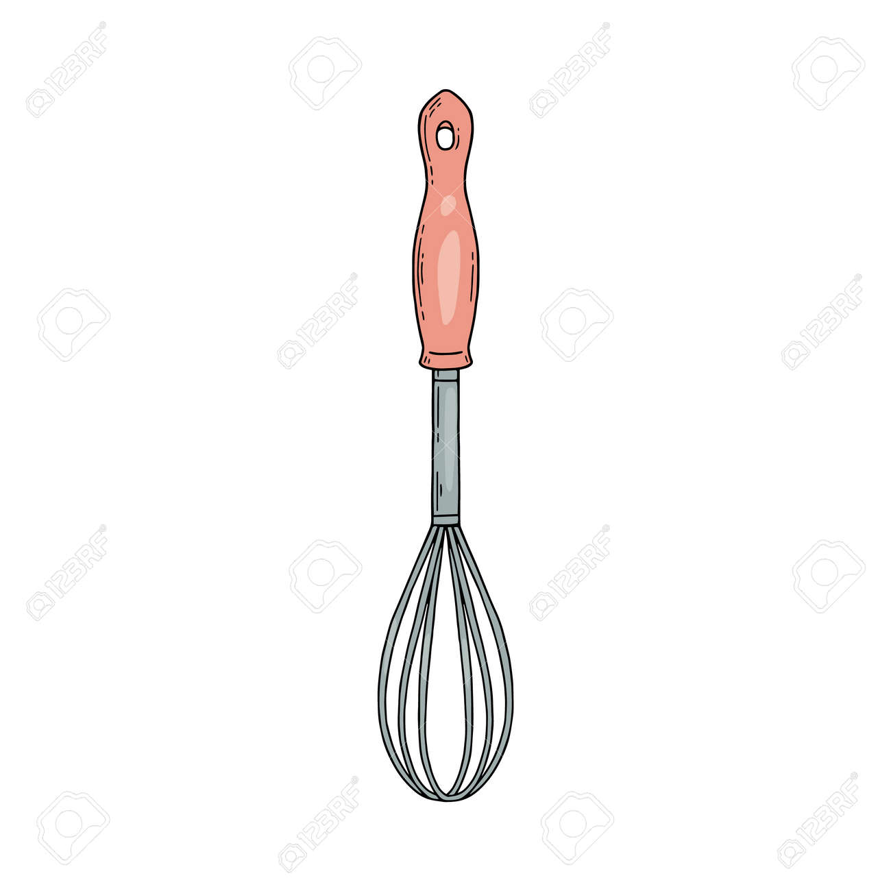 Kitchen Whisk Or Egg Beater Tool For Mixing, Sketch Vector Illustration  Isolated. Клипарты, SVG, векторы, и Набор Иллюстраций Без Оплаты  Отчислений. Image 178234921