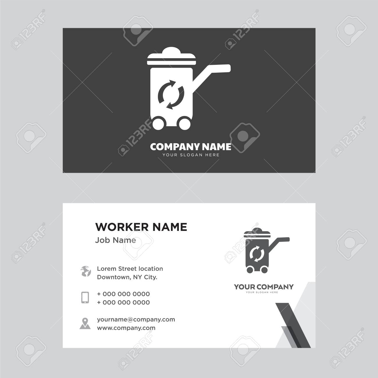 recycle bin business card design template visiting for your