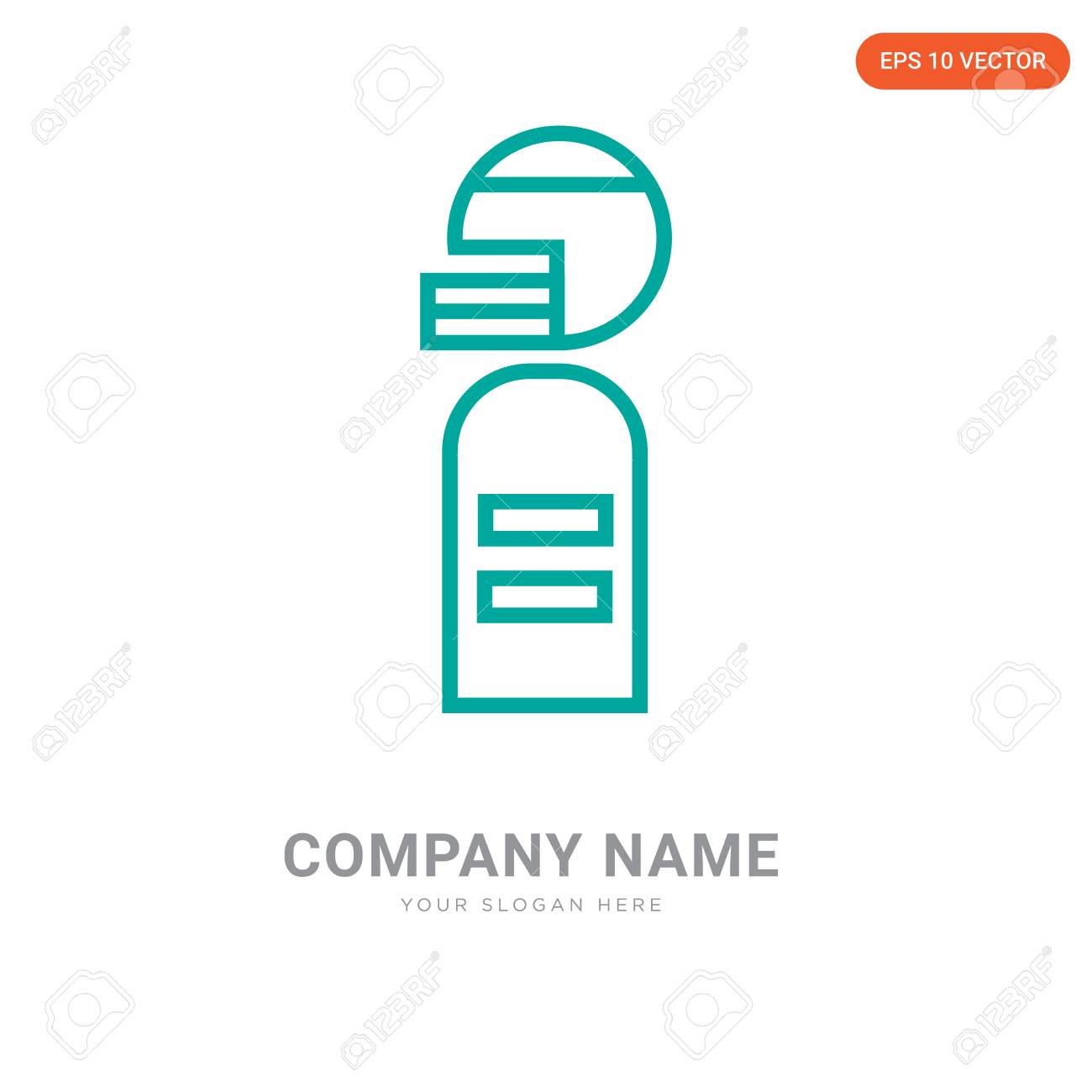 american football player company logo design template american