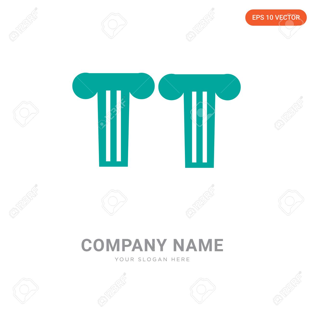 greek pillar company logo design template greek pillar logotype greek template