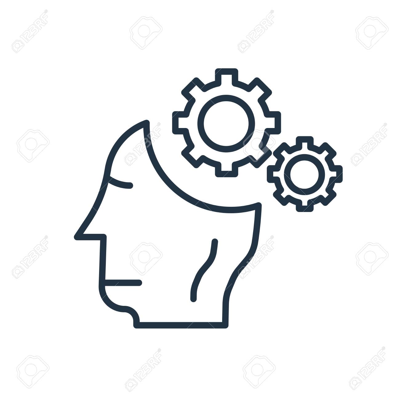 Thinking Icon Vector Isolated On White Background Thinking Transparent Royalty Free Cliparts Vectors And Stock Illustration Image