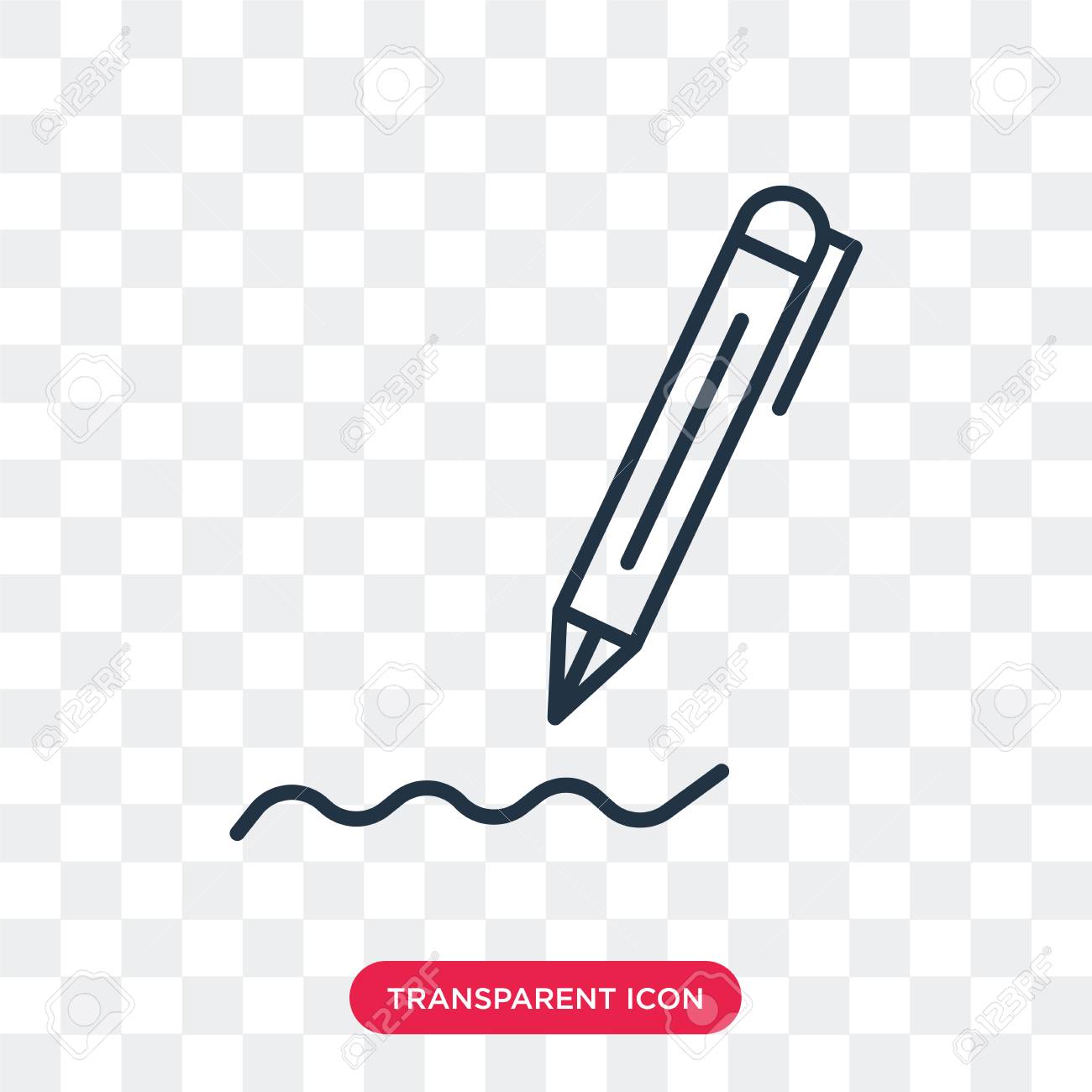 Pen Vector Icon Isolated On Transparent Background, Pen Logo Concept  Royalty Free SVG, Cliparts, Vectors, and Stock Illustration. Image  107453575., image size:1300x1300