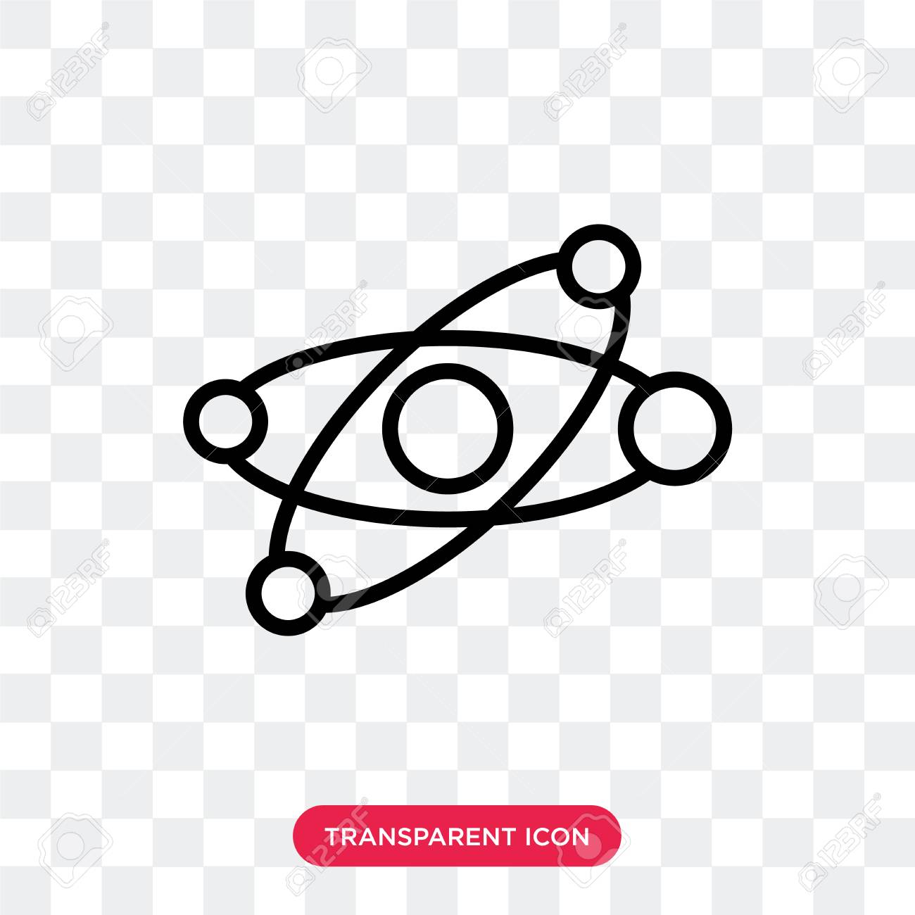 Solar System Vector Icon Isolated On Transparent Background