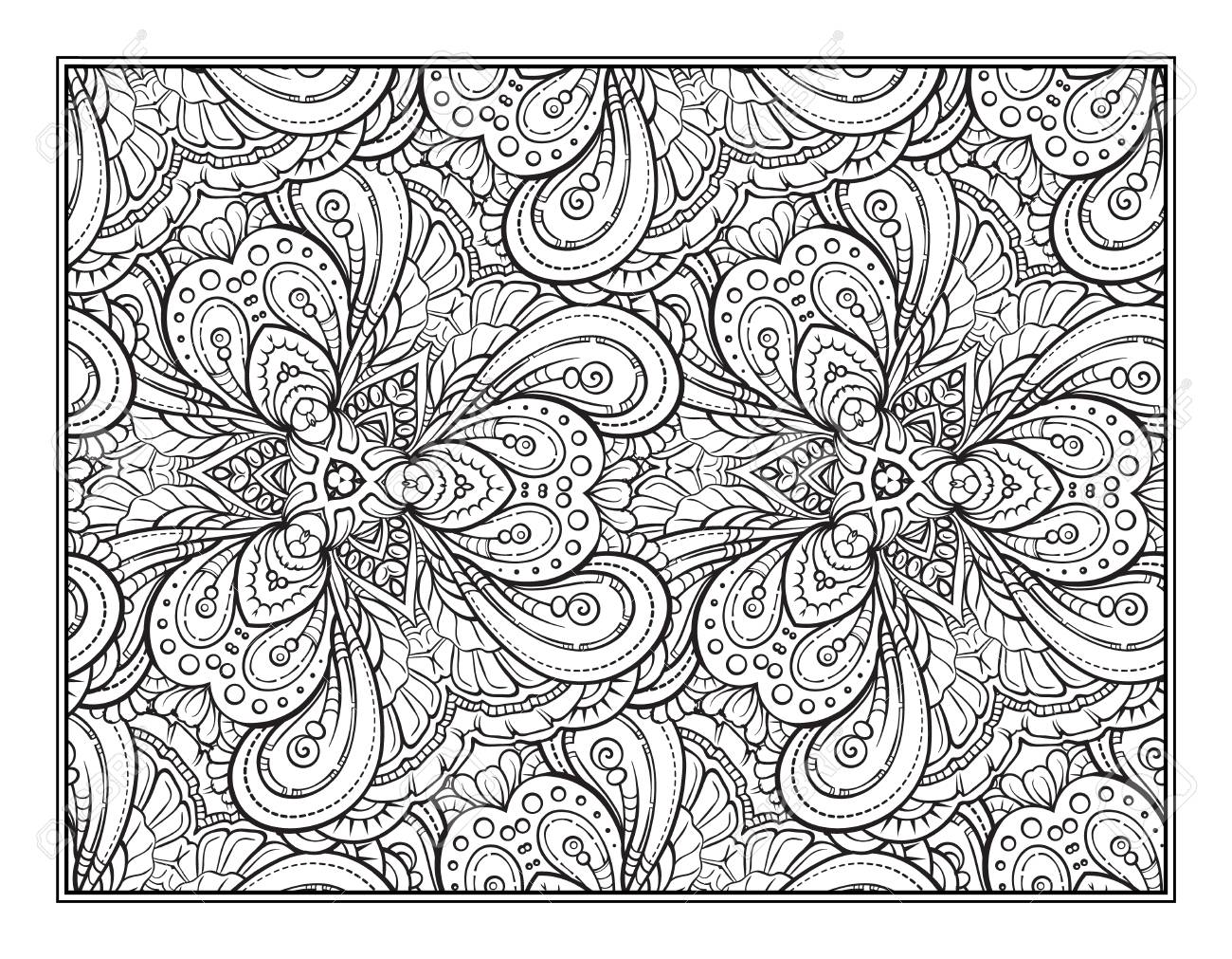 Vector Abstrakte Muster Seite Fur Anti Stress Farbung Lizenzfrei Nutzbare Vektorgrafiken Clip Arts Illustrationen Image 75167580