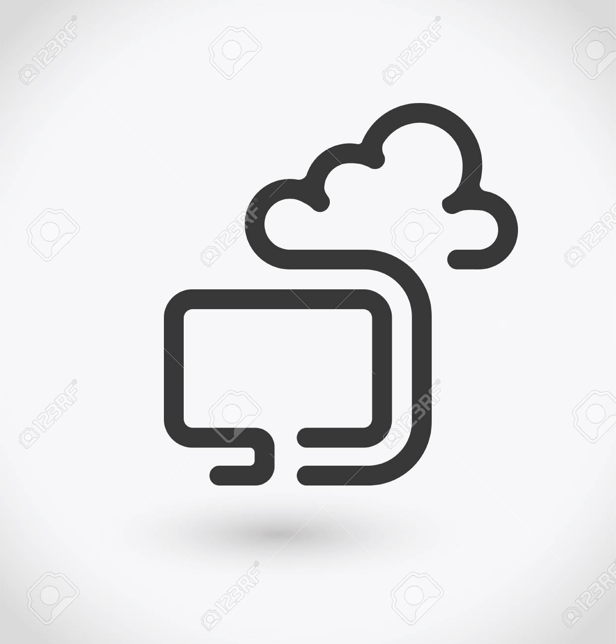 Simple Pc Cloud Icon On White Background Simple Pc Cloud Vector Eps10 Royalty Free Cliparts Vectors And Stock Illustration Image