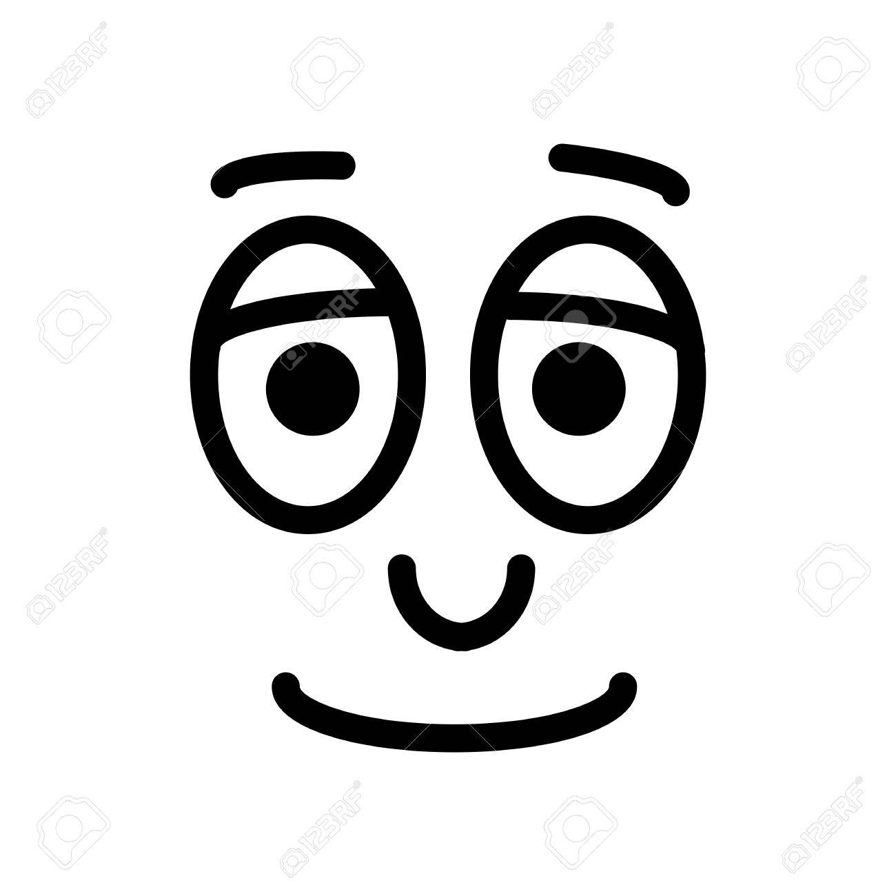 Satisfied Glad Smiley Face Emoticon Line Art Icon For Apps And Websites.  Royalty Free SVG, Cliparts, Vectors, and Stock Illustration. Image 78026269., image size:1300x1300