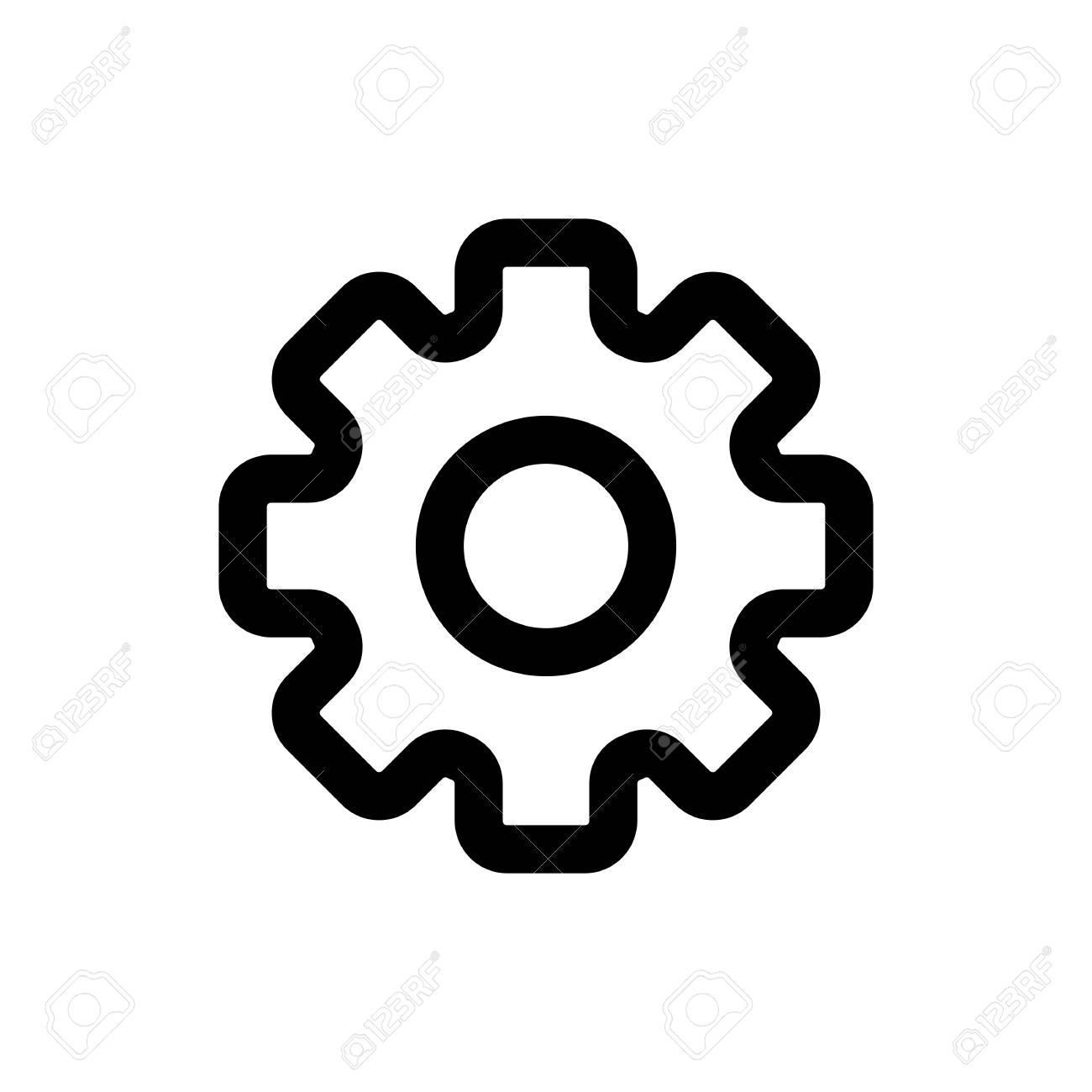 gear vector icon black