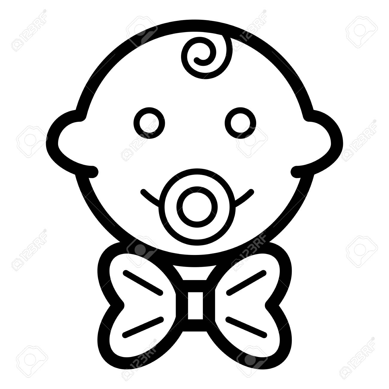 Icone De Vecteur De Bebe Garcon Illustration De Gentilhomme Noir Et Blanc Icone Lineaire Visage Souriant Bebe Contour Clip Art Libres De Droits Vecteurs Et Illustration Image 7172