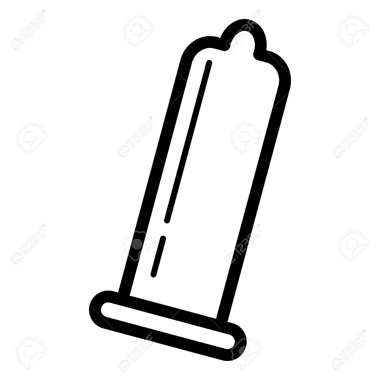 Icone De Vecteur Simple De Preservatif Illustration En Noir Et Blanc De Sex Toy Presentez Le Preservatif Lineaire Protegez L Icone Banque D Images Et Photos Libres De Droits Image 79718508