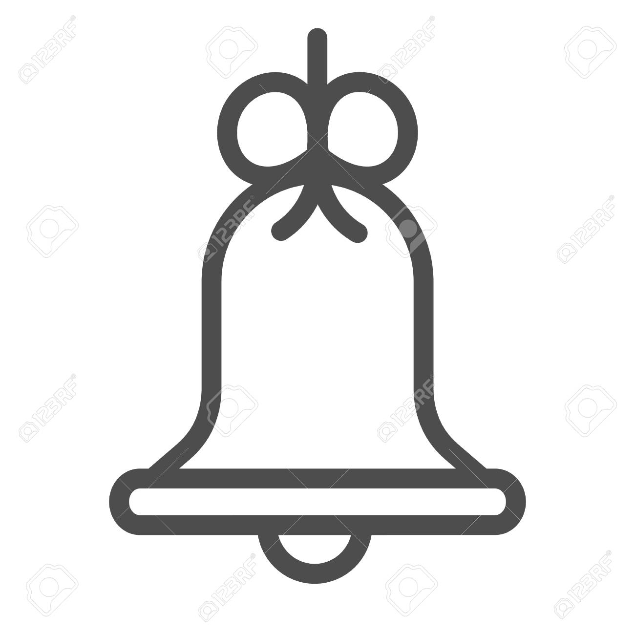 christmas bell line icon christmas decor vector illustration royalty free cliparts vectors and stock illustration image 112762547 christmas bell line icon christmas decor vector illustration