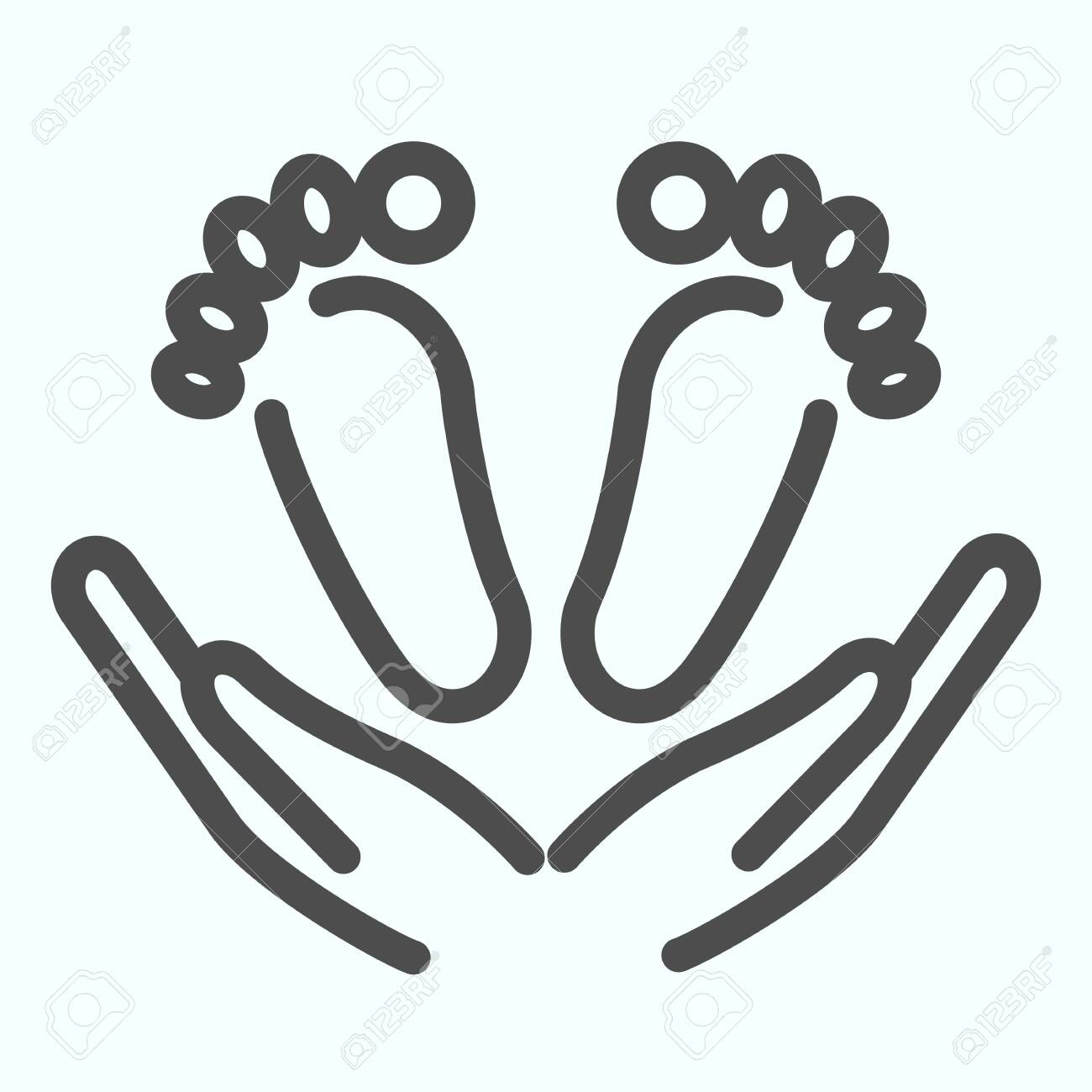 babys-feet-in-hands-line-icon-mom-holds-kids-feet-vector-illustration-isolated-on-white-baby-care-outline-style-design-designed-for-web-and-app-royalty-free-svg-cliparts-vectors-and-stock