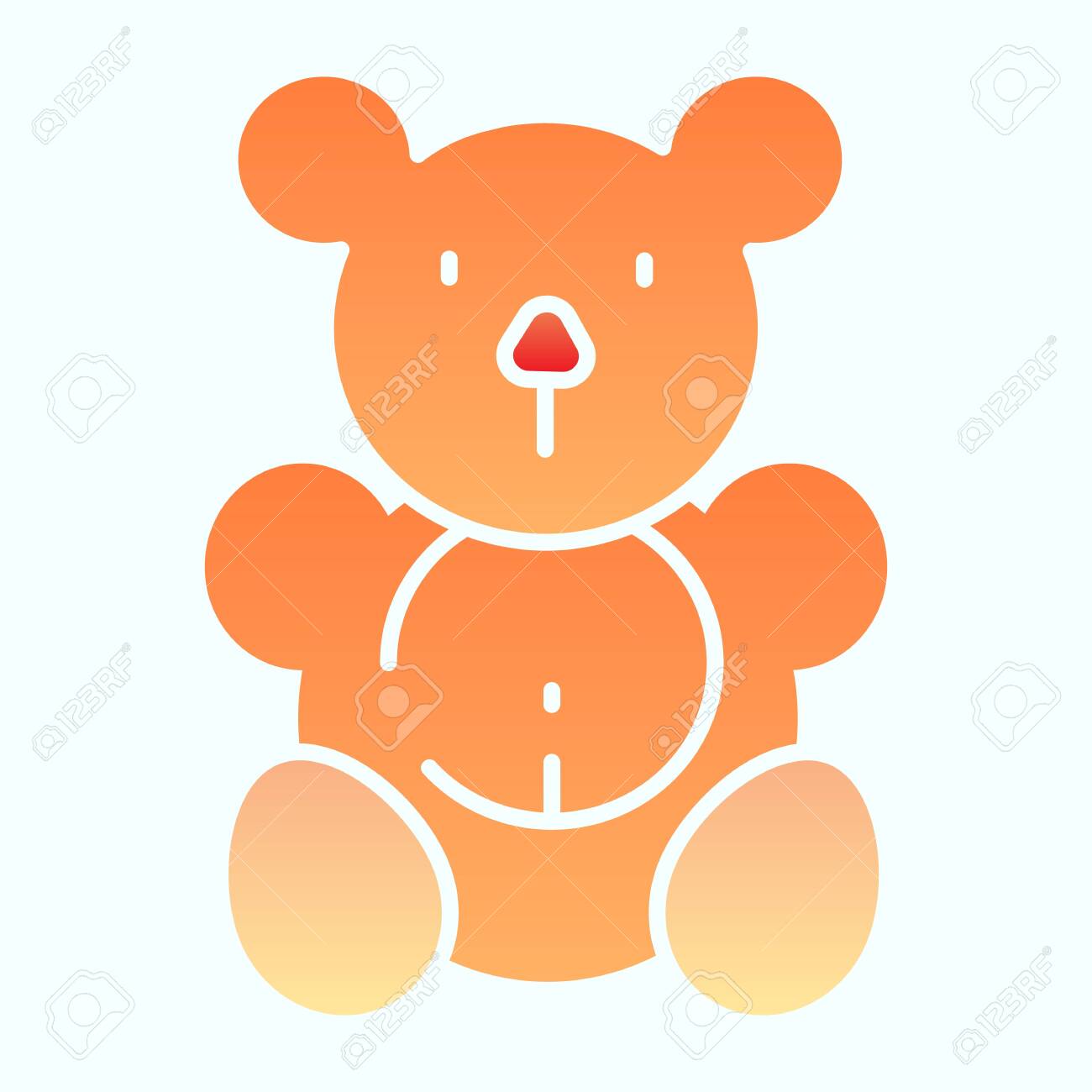 flat teddy bear