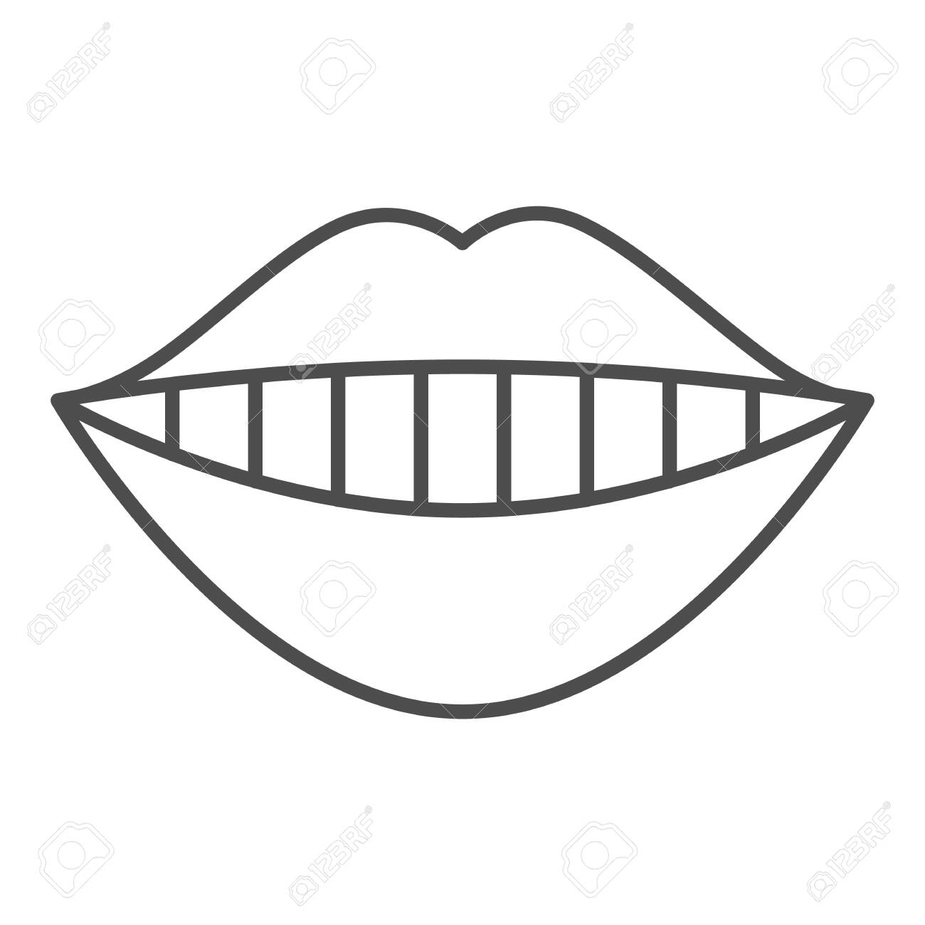 Smiling Mouth Thin Line Icon Lips And Teeth Dental Smile With Royalty Free Cliparts Vectors And Stock Illustration Image Smiling Mouth Thin Line Icon Lips And Teeth Dental Smile With Royalty Free Cliparts Vectors And Stock Illustration Image