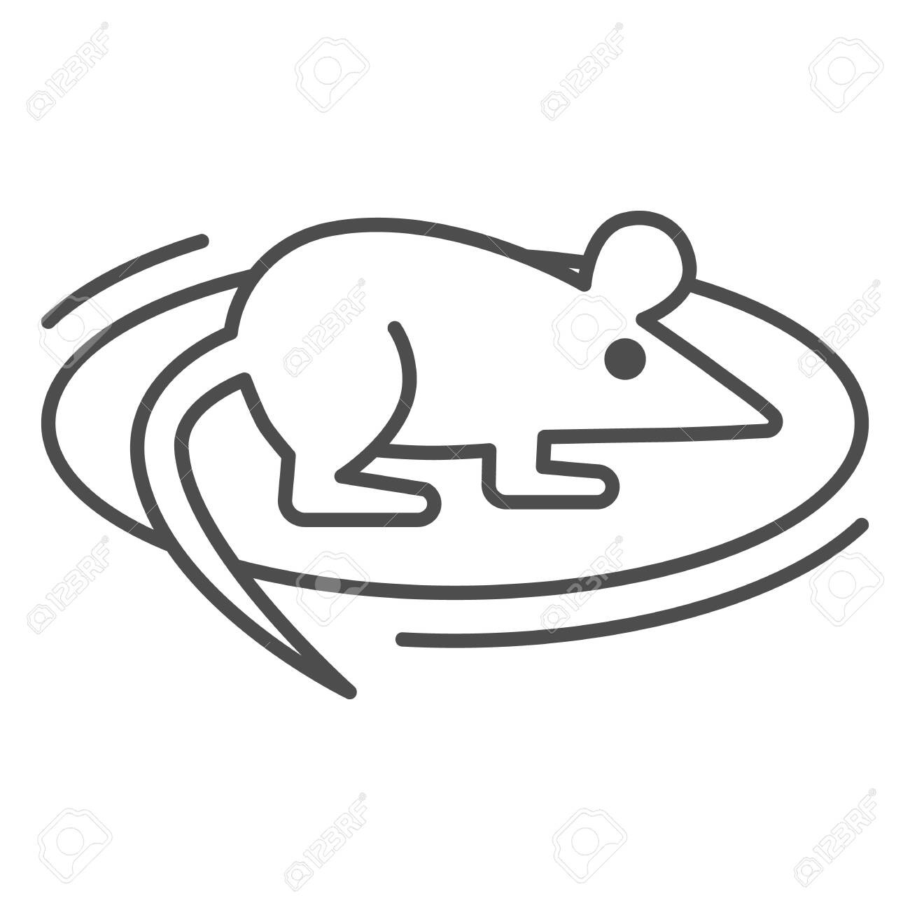Rat For Experiments Thin Line Icon Science Concept Experimental Mouse Sign On White Background Laboratory Mouse Icon In Outline Style For Mobile Concept And Web Design Vector Graphics Royalty Free Cliparts Vectors
