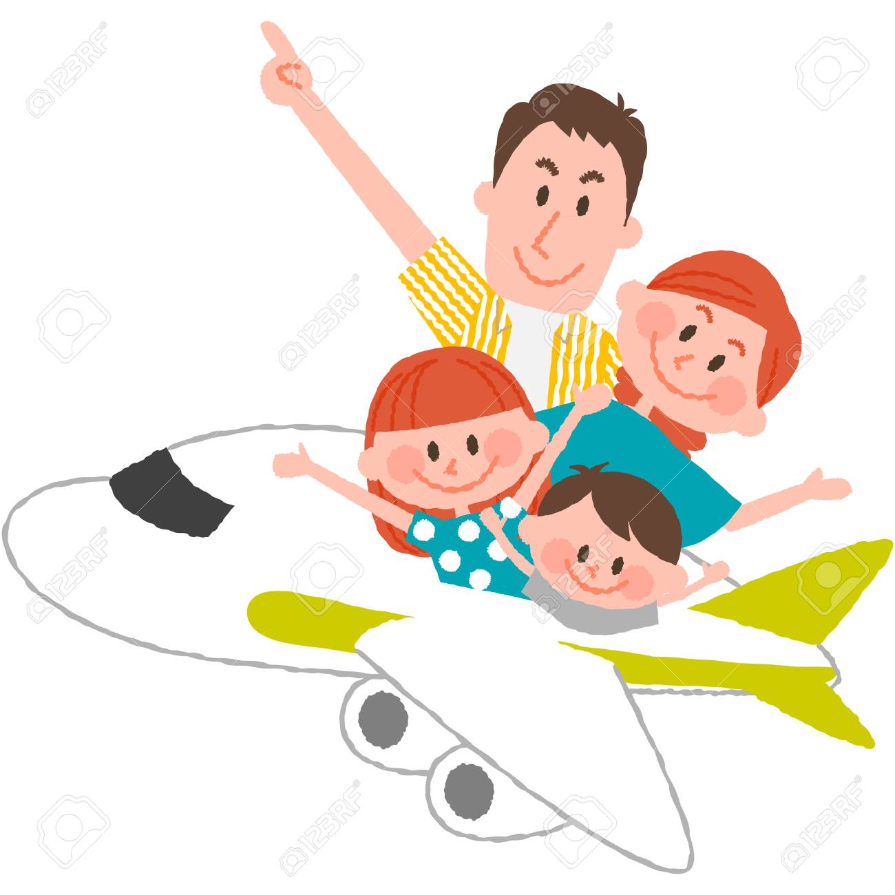 飛行機で家族旅行のベクター イラストです のイラスト素材 ベクタ Image 飛行機で家族旅行のベクター イラストです のイラスト素材 ベクタ Image