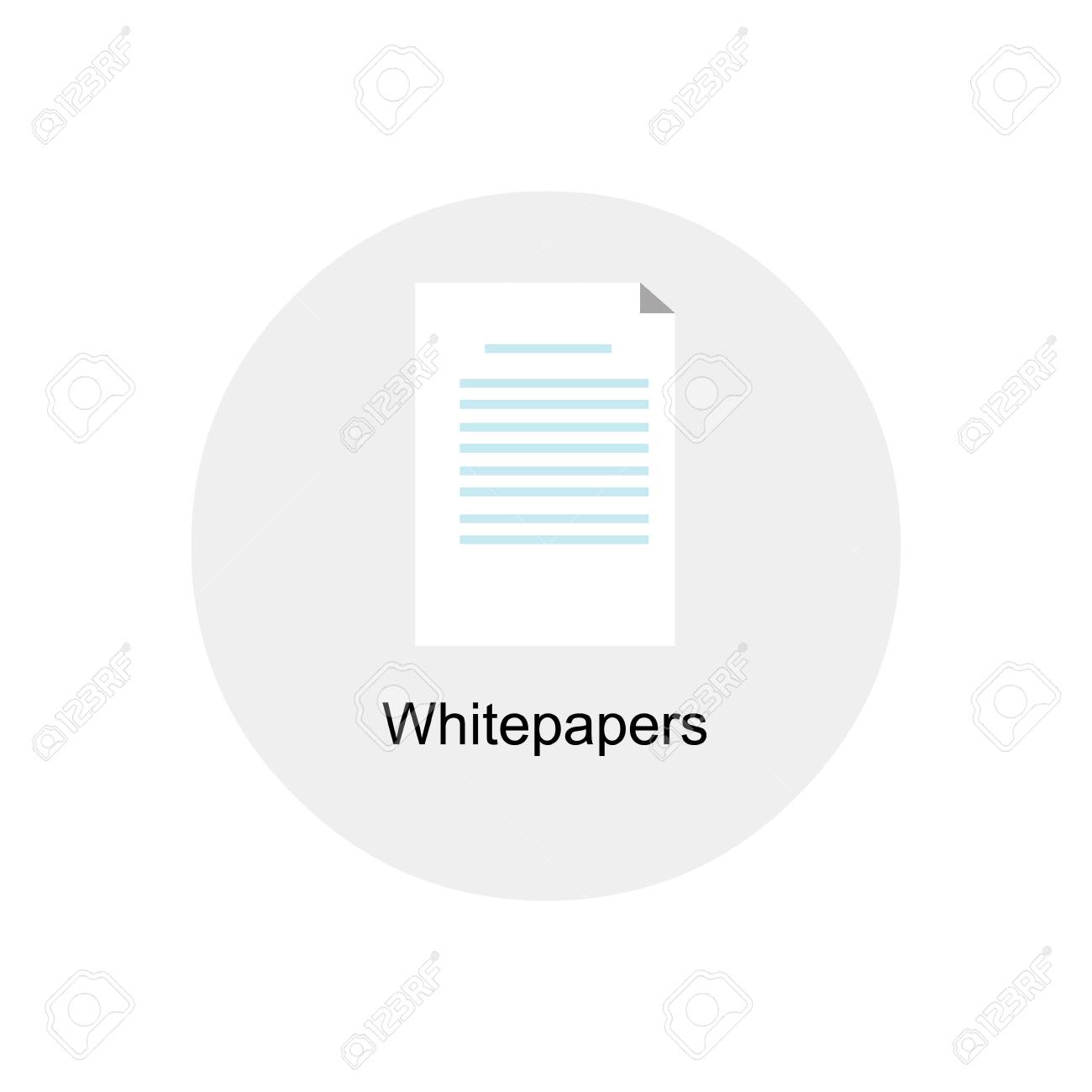 ホワイト ペーパー アイコン のイラスト素材 ベクタ Image