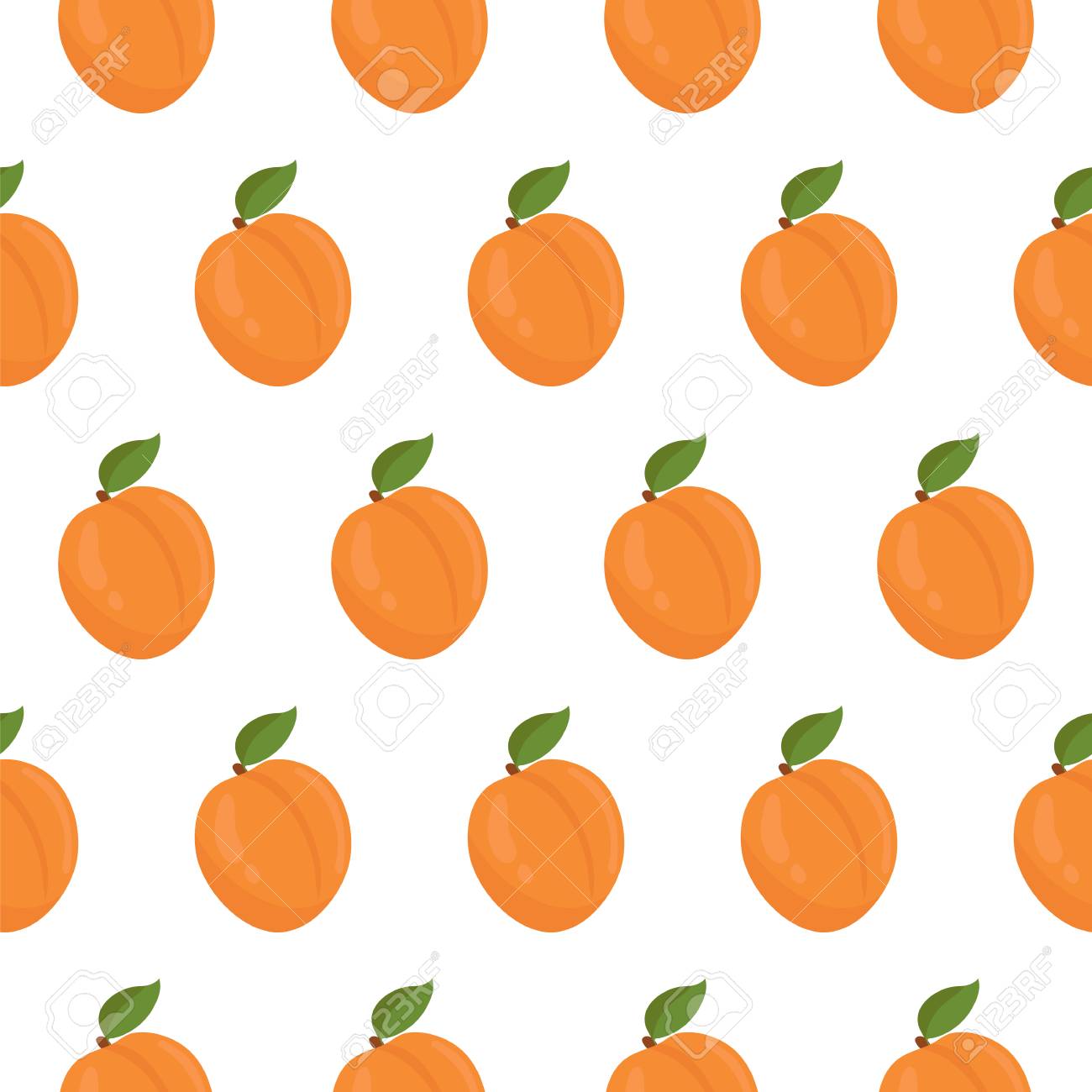 Seamless Pattern With Apricots Royalty Free Cliparts Vectors And Stock Illustration Image