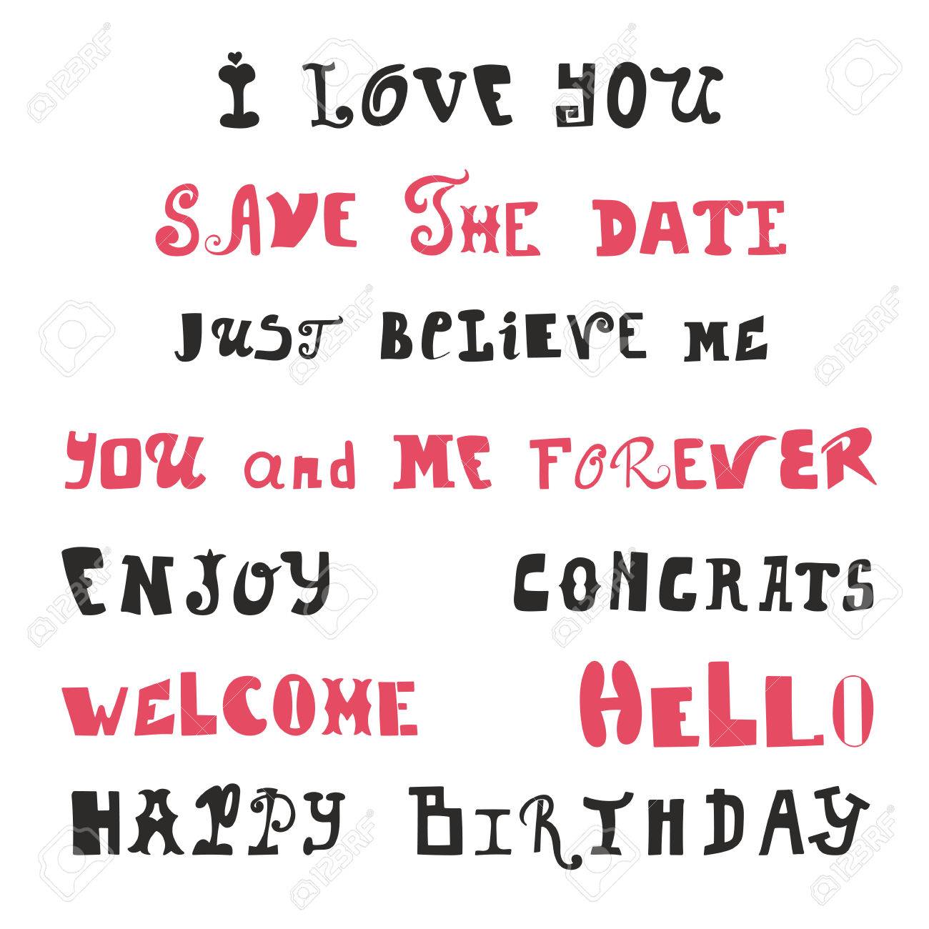 hand drawn lettering vector