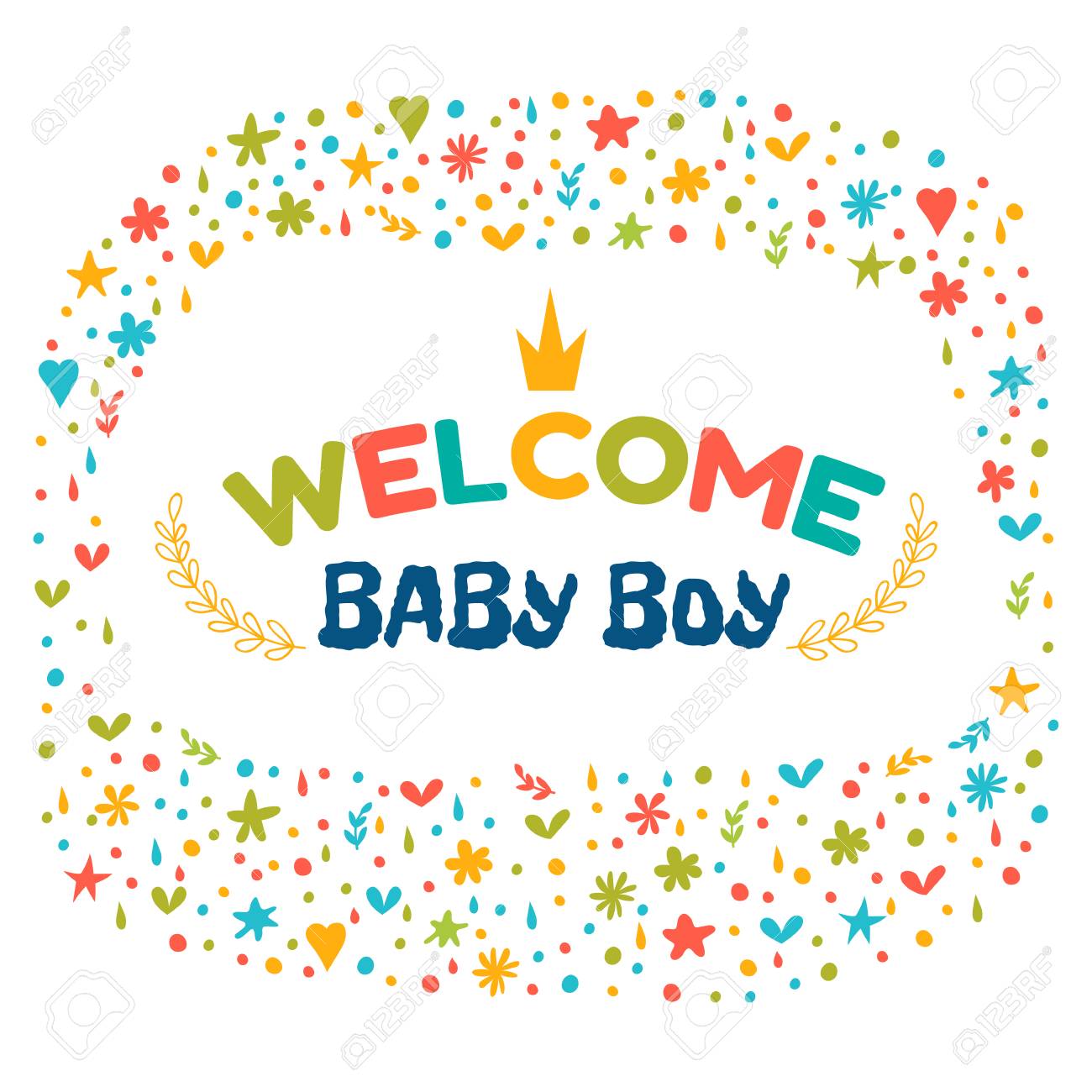 Carte De Douche Bebe Garcon Bienvenue Bebe Garcon Carte Postale D Arrivee De Bebe Garcon Carte De Voeux De Douche De Bebe Carte D Annonce Illustration Vectorielle Clip Art Libres De Droits Vecteurs