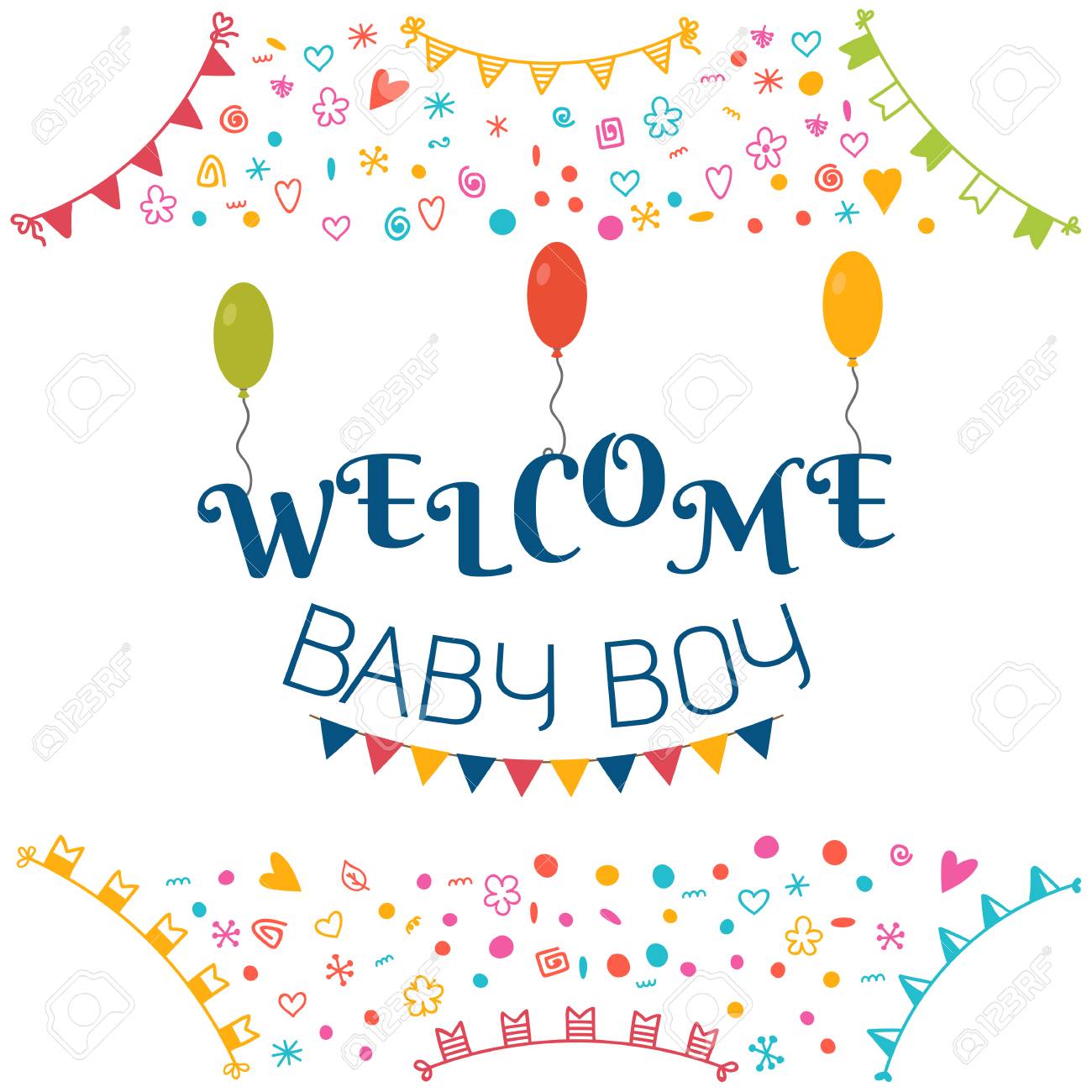 Bienvenue Bebe Bebe Carte De Voeux Douche Mignon Petit Garcon Carte De Douche Bebe Arrivee Garcon Carte Postale Vector Illustration Clip Art Libres De Droits Vecteurs Et Illustration Image