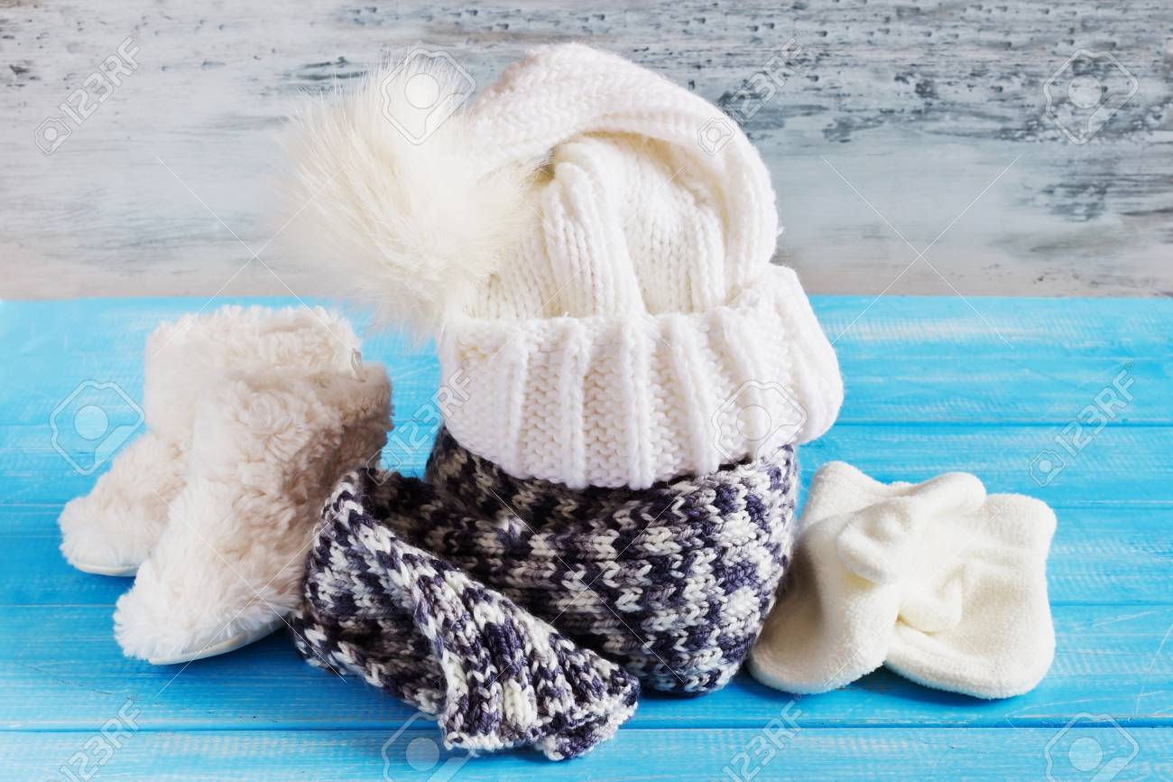 baby hat scarf and mittens