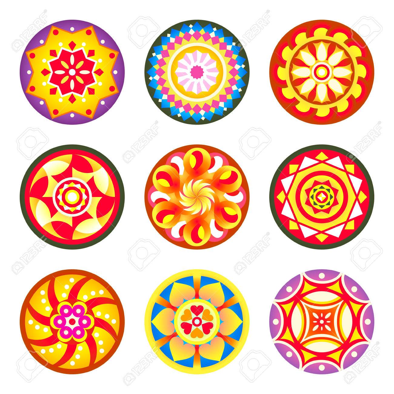 Indian Flower Carpet Patterns (pookalams) For Onam Festival ...