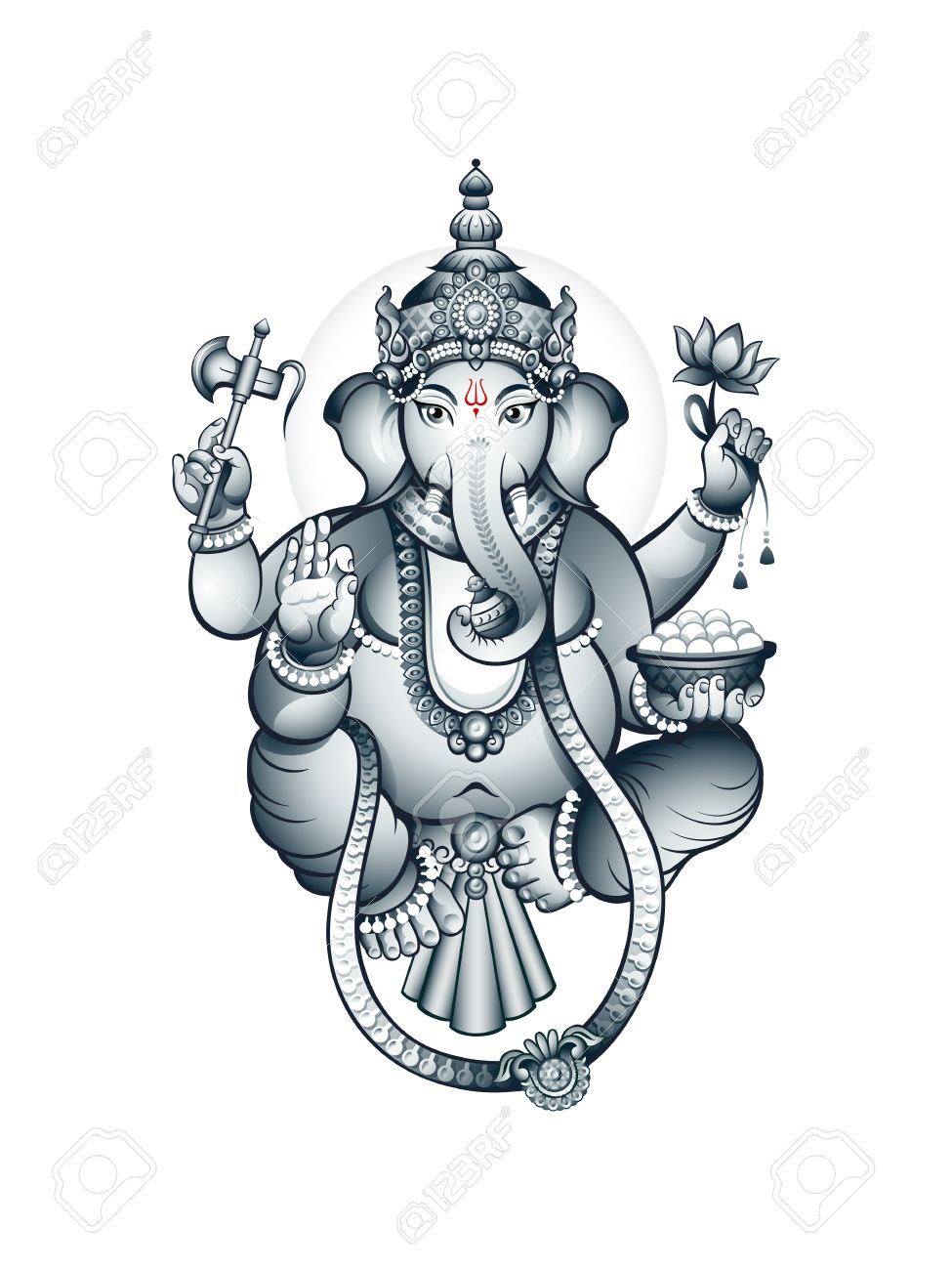 Hindu Elefanten Gottheit Ganesha Kopf Der Patron Der Kunste Und Wissenschaften Lizenzfrei Nutzbare Vektorgrafiken Clip Arts Illustrationen Image 29903210