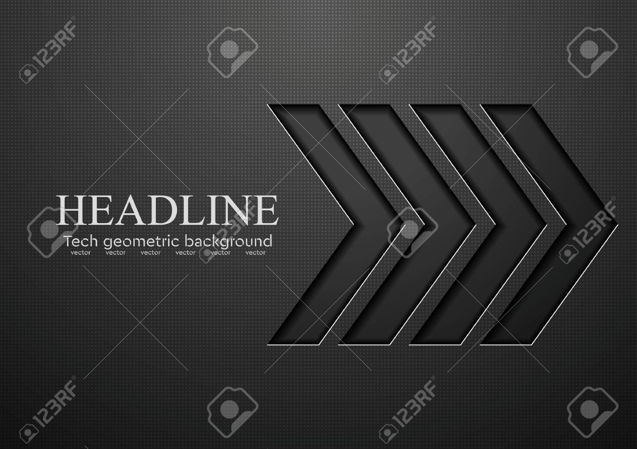 Tech black arrows background. Vector illustration - 49573830 Tech black arrows background. Vector illustration - 49573830