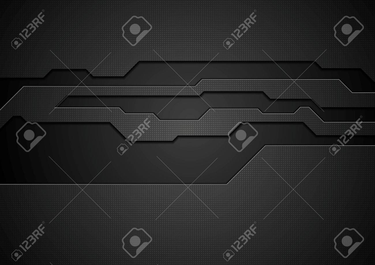Abstract black technology corporate design. Vector background - 50263472 Abstract black technology corporate design. Vector background - 50263472