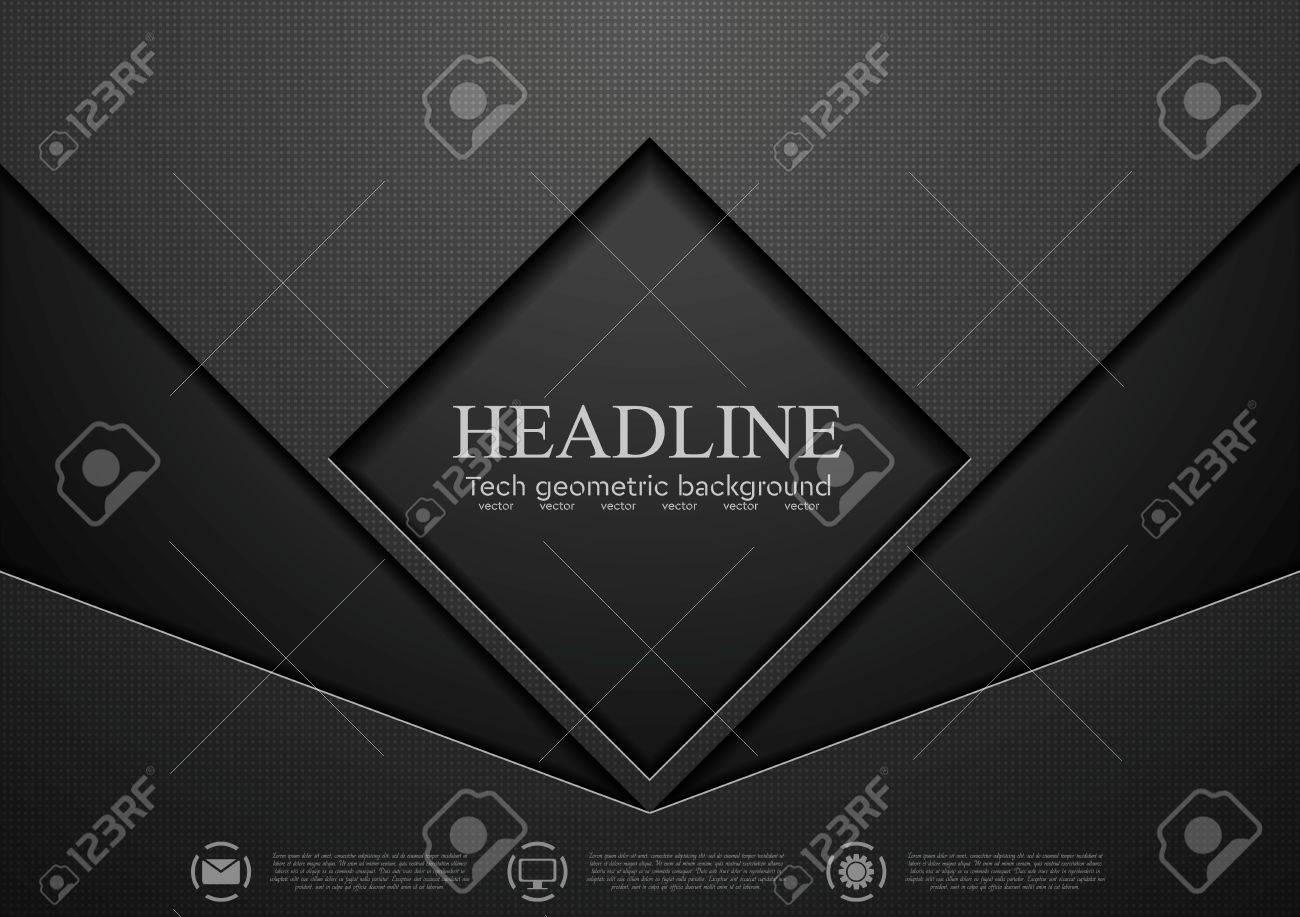 Tech black concept corporate abstract graphic design. Vector background - 51077421 Tech black concept corporate abstract graphic design. Vector background - 51077421