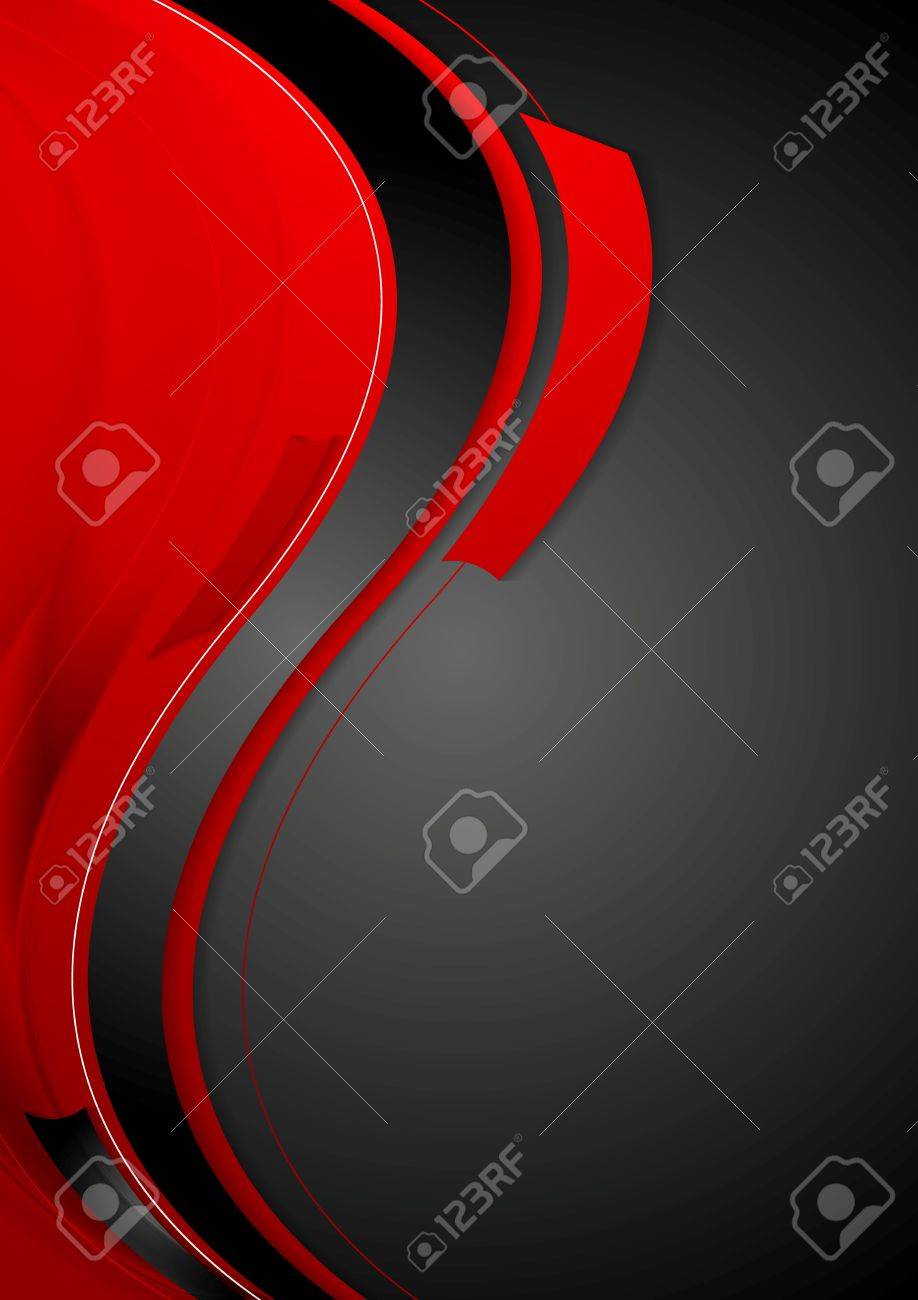 Bright contrast red black wavy background. Vector graphic design - 52198777 Bright contrast red black wavy background. Vector graphic design - 52198777