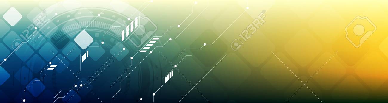 abstract technology concept web banner vector header template