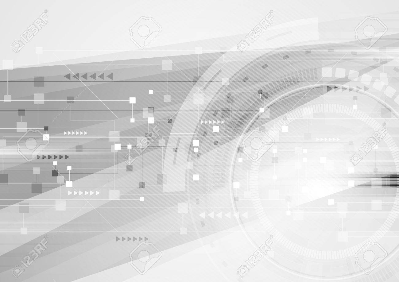 Abstract grey hi-tech futuristic background. Geometric technology design with gear - 76090076 Abstract grey hi-tech futuristic background. Geometric technology design with gear - 76090076
