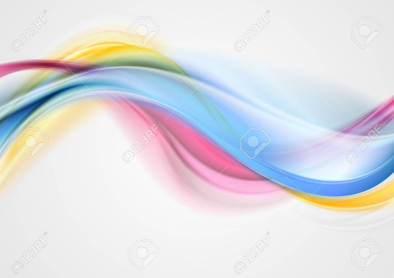 Colorful smooth blurred waves abstract vector shiny background - 80109345 Colorful smooth blurred waves abstract vector shiny background - 80109345