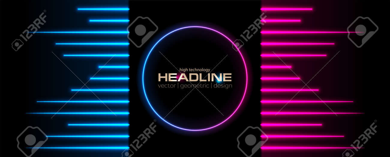 Sci-fi retro laser neon abstract technology background. Geometric blue purple vector design - 169078143 Sci-fi retro laser neon abstract technology background. Geometric blue purple vector design - 169078143