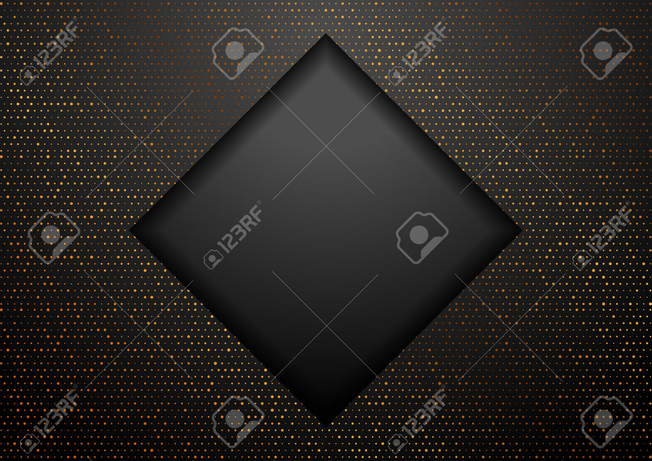Geometric tech black square background with golden dots. Abstract vector design - 169078154 Geometric tech black square background with golden dots. Abstract vector design - 169078154
