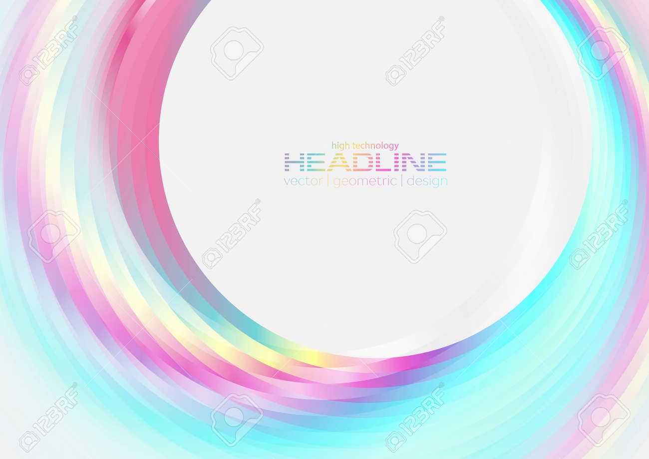 Holographic glossy circles geometric abstract tech background. Vector art colorful design - 169500745 Holographic glossy circles geometric abstract tech background. Vector art colorful design - 169500745