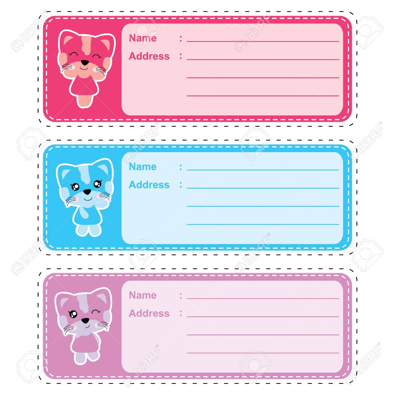4 Designs Flat-Sheet Return Labels Cartoon Cat Personalized Round Address Labels Set of 144 Self-Adhesive 4 Designs Flat-Sheet Return Labels Cartoon Cat Personalized Round Address Labels Set of 144 Self-Adhesive