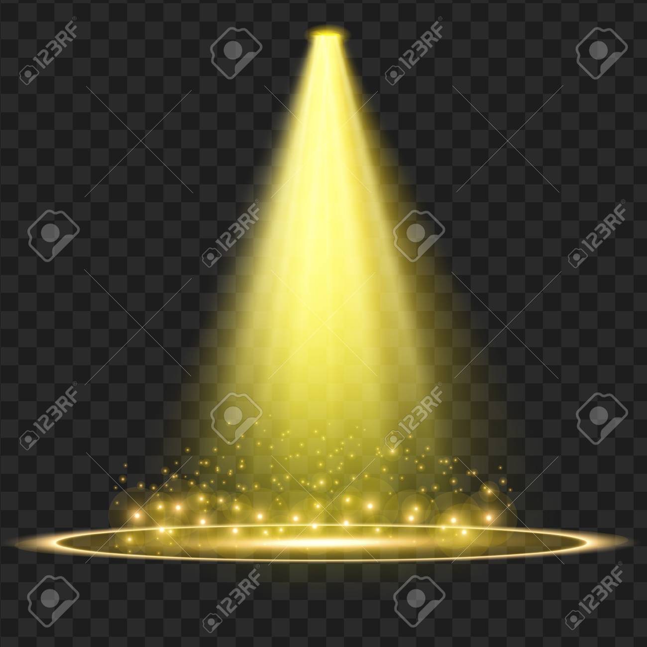 黄色のベクトルのスポット ライトです 光の効果 ベクトル イラスト のイラスト素材 ベクタ Image