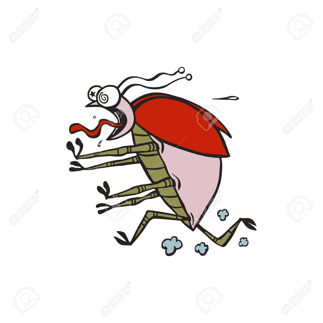 Bug Cartoon Run Illustration Vector Royalty Free Cliparts, Vectors, And  Stock Illustration. Image 81140998.