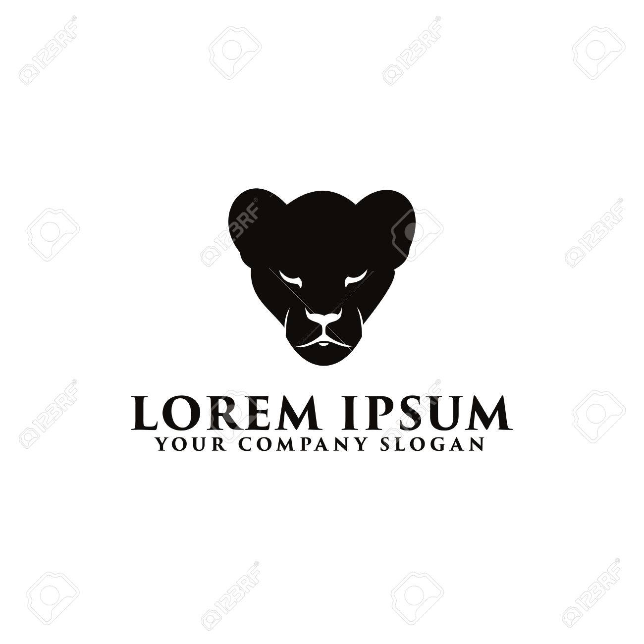 black panther logo design concept template royalty free cliparts