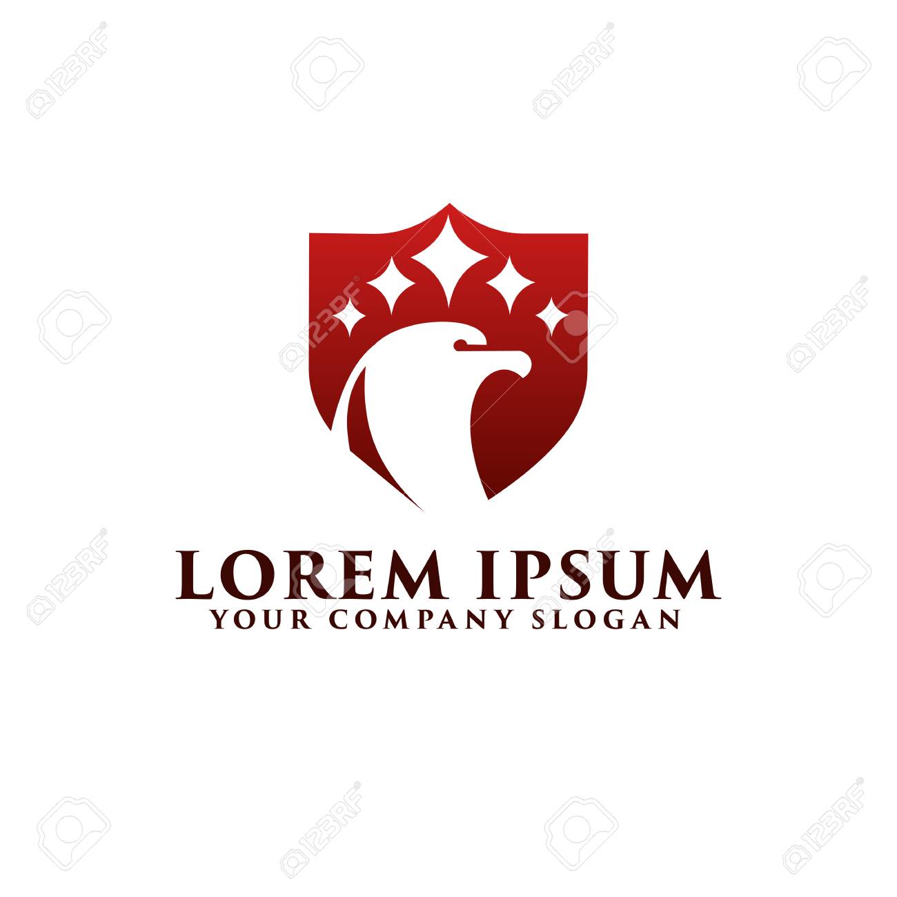 luxury eagle logo shield