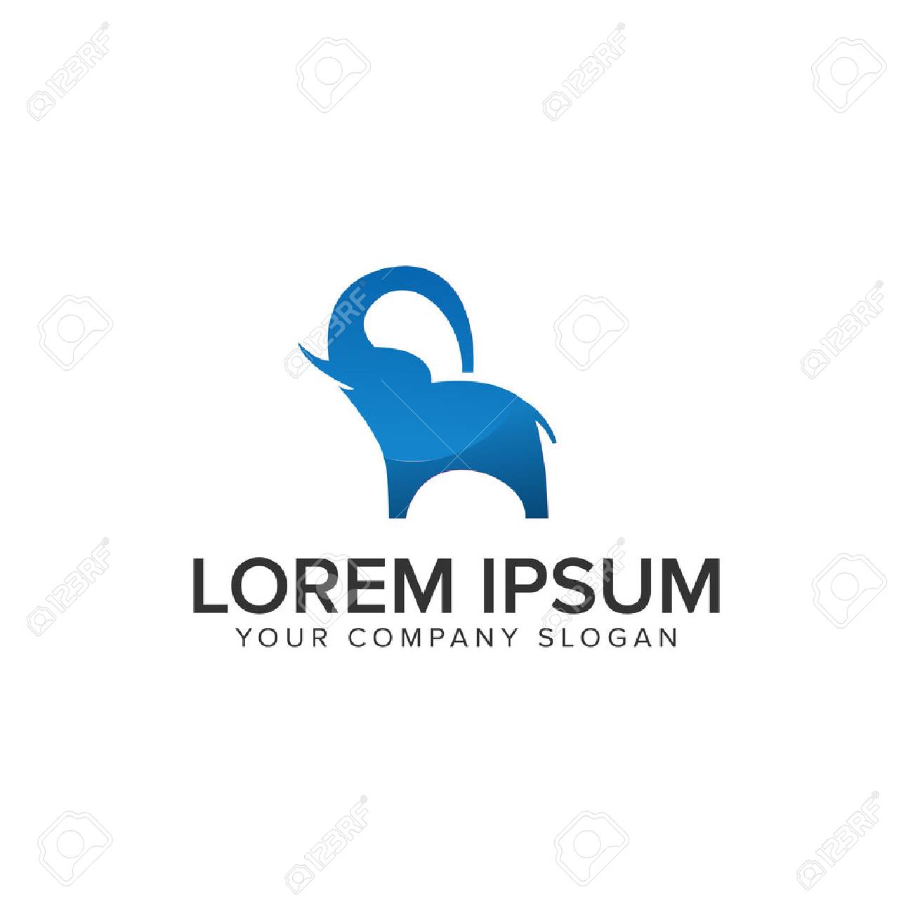 modern elephant Logo design concept template - 86157322 modern elephant Logo design concept template - 86157322