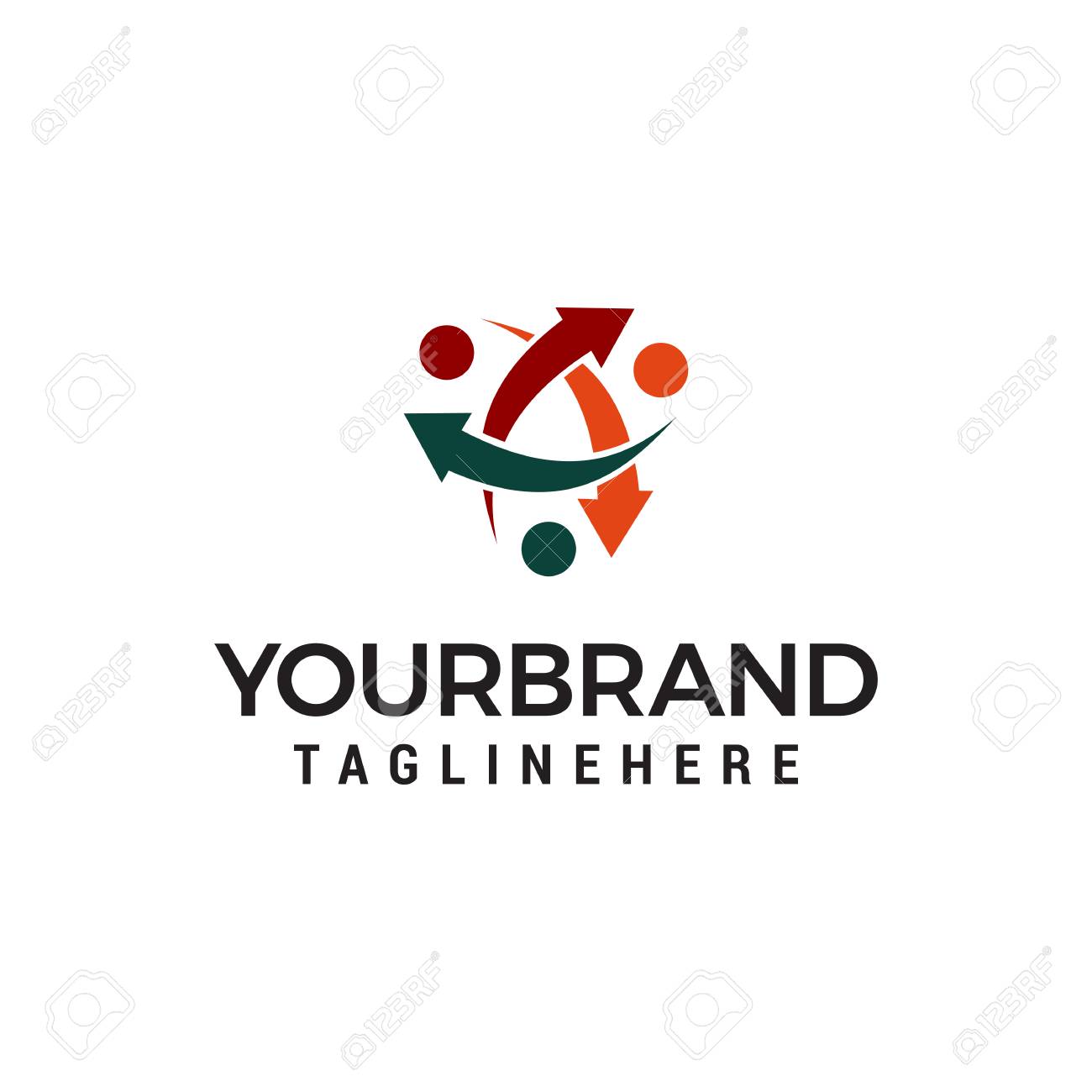 community people with arrow circling logo template design - 114295063 community people with arrow circling logo template design - 114295063